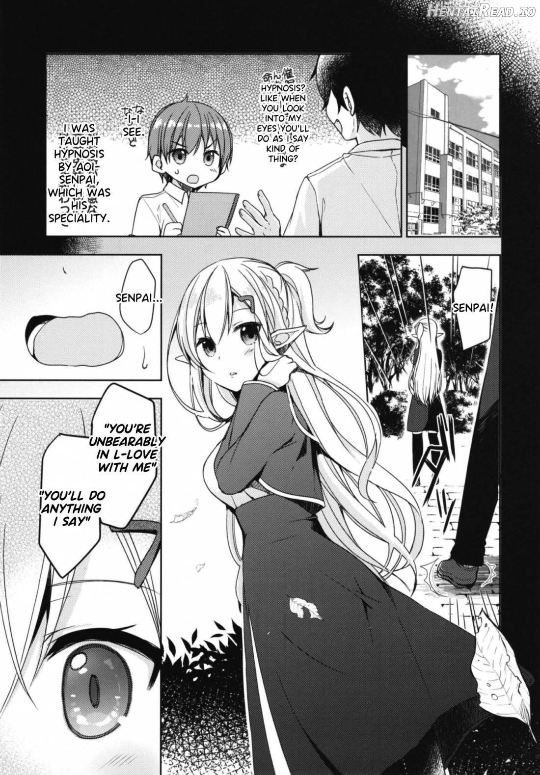 Akogare no Elf Senpai ni, Ecchi na Saiminjutsu Kakete Mita. Chapter 1 - page 4