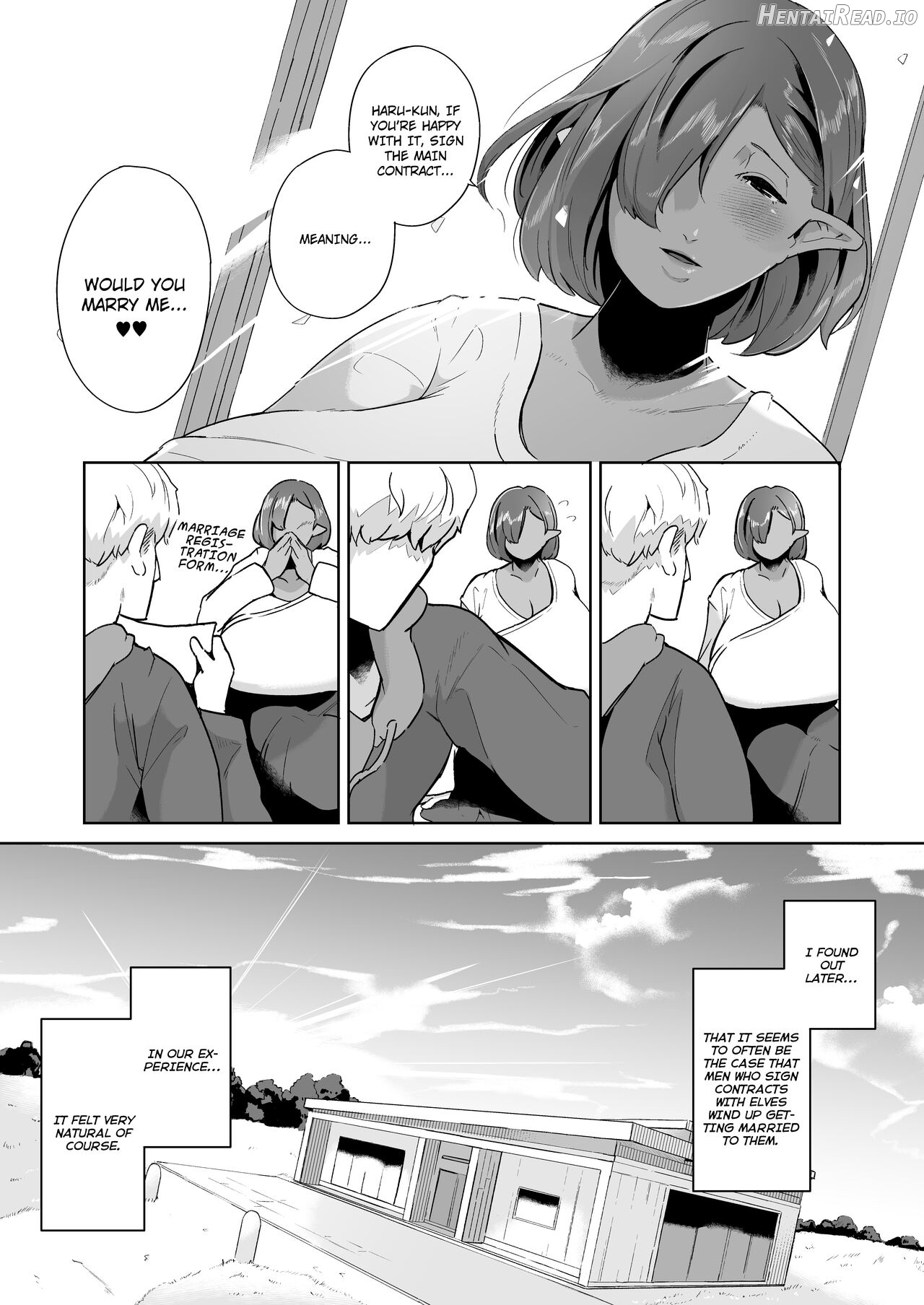 Mucchiri Dekachichi Dark Elf no Obasan to Icha Love Fudeoroshi Seikatsu Chapter 2 - page 42