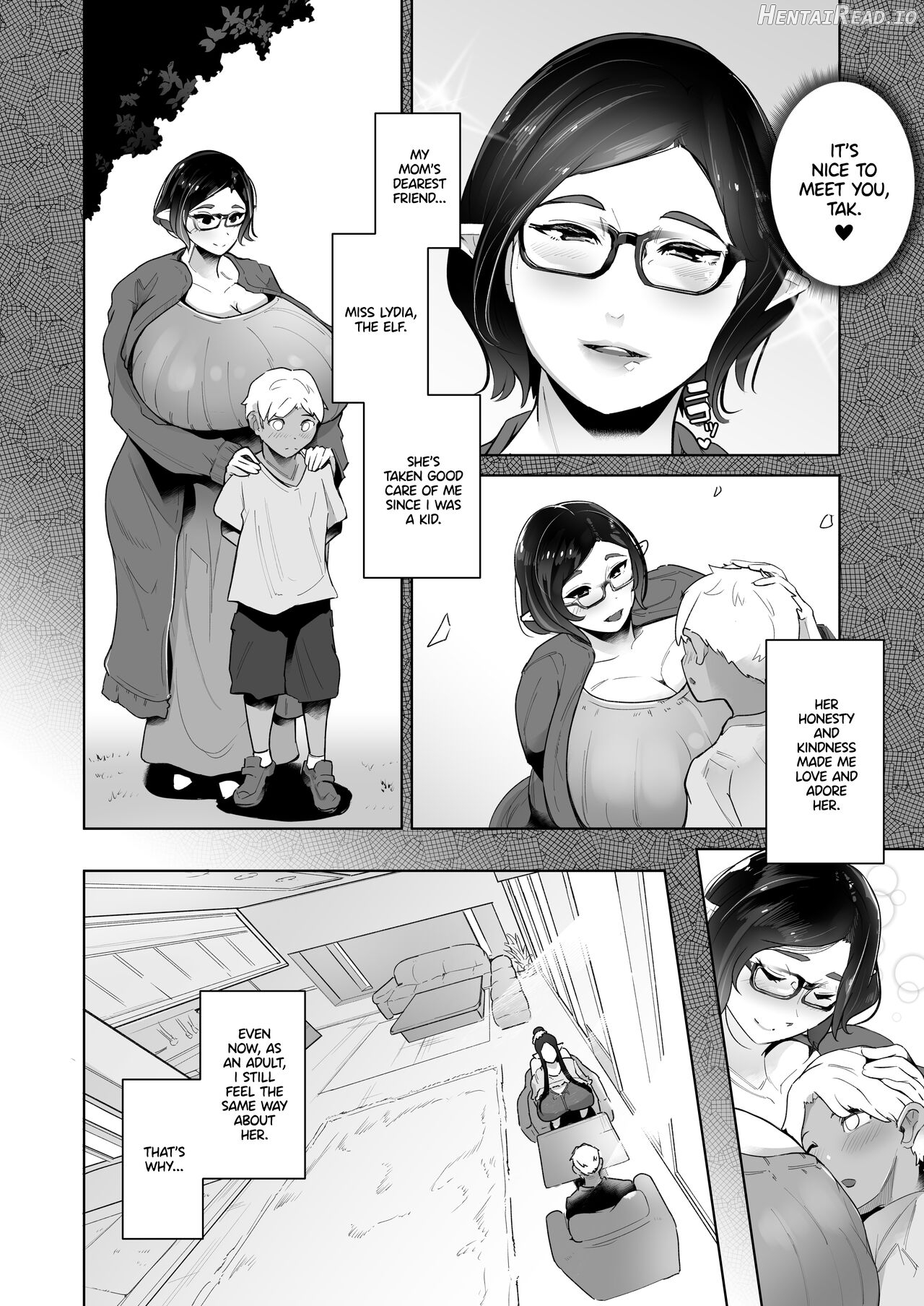 Mucchiri Dekachichi Dark Elf no Obasan to Icha Love Fudeoroshi Seikatsu Chapter 3 - page 3