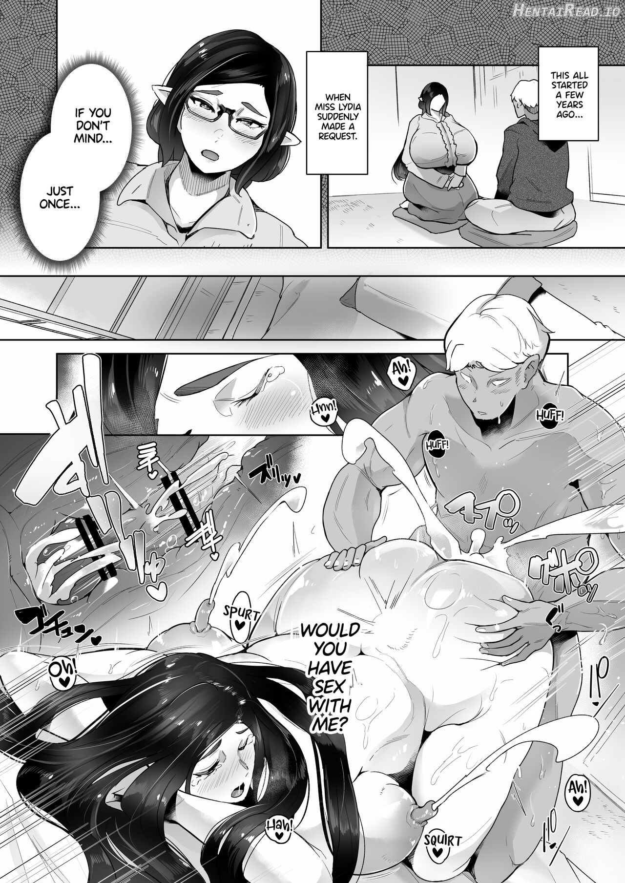 Mucchiri Dekachichi Dark Elf no Obasan to Icha Love Fudeoroshi Seikatsu Chapter 3 - page 5