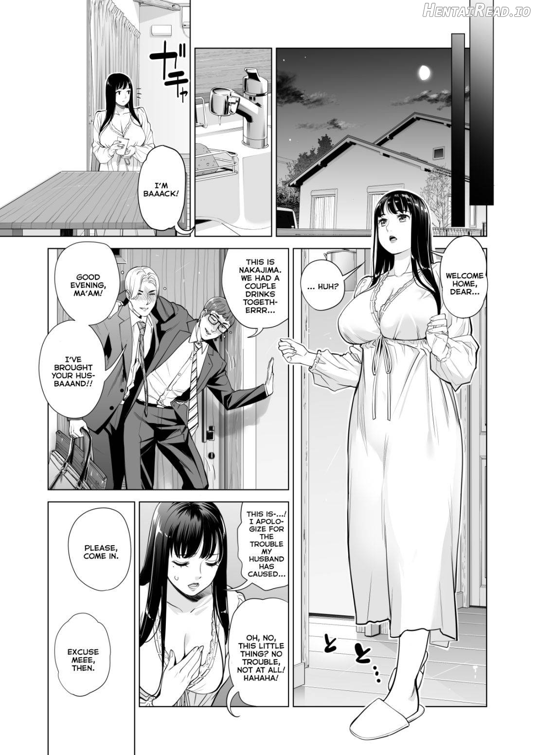 Tsukiyo no Midare Zake ~Hitozuma wa Yoitsubureta Otto no Soba de Douryou ni Netorareru~ (Zenpen) Chapter 1 - page 13