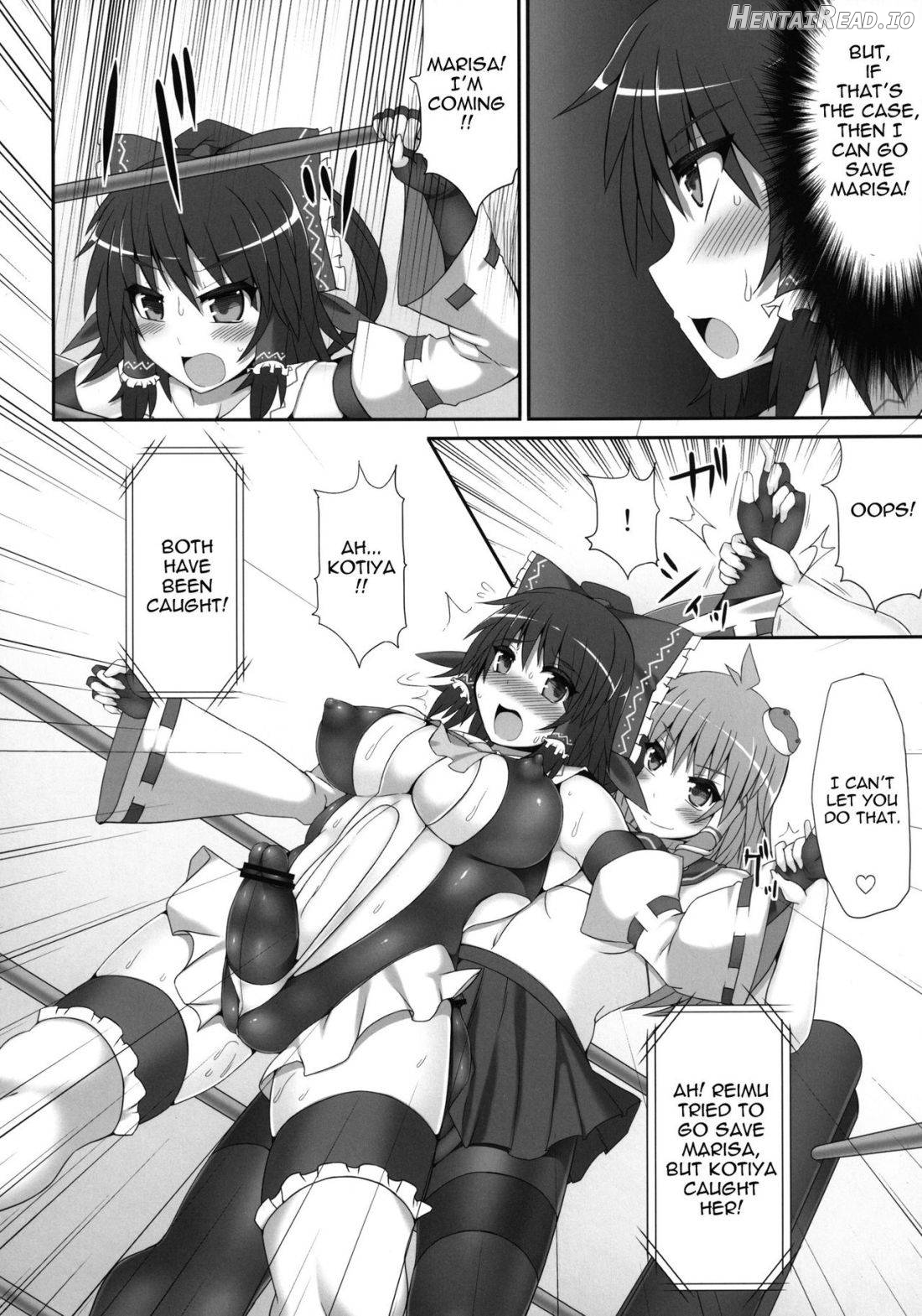 Gensoukyou Futanari Cock Wrestling 2 - Reimu & Marisa VS Yuuka & Sanae Chapter 1 - page 15