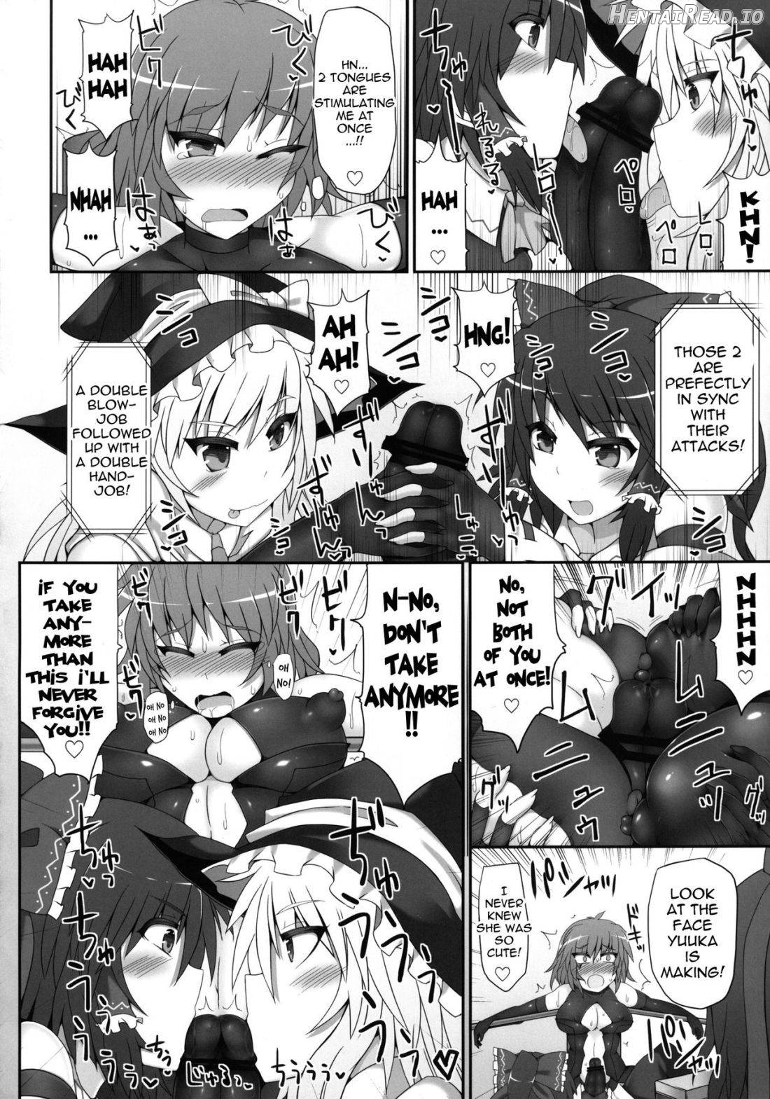 Gensoukyou Futanari Cock Wrestling 2 - Reimu & Marisa VS Yuuka & Sanae Chapter 1 - page 35