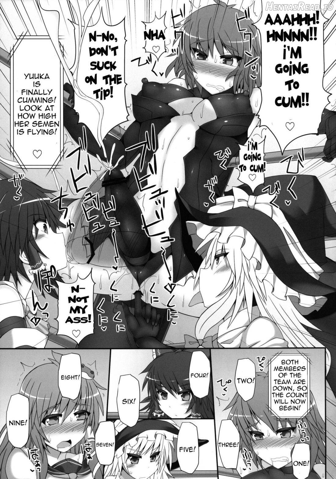 Gensoukyou Futanari Cock Wrestling 2 - Reimu & Marisa VS Yuuka & Sanae Chapter 1 - page 36