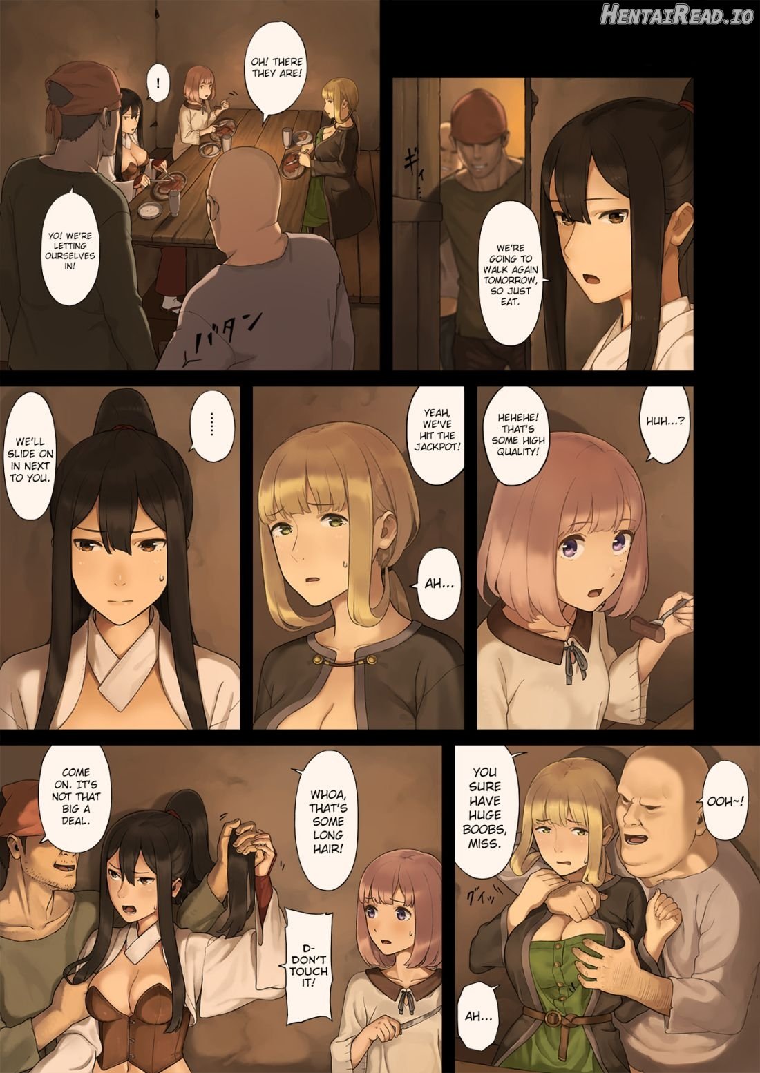 Onna Boukensha-tachi ga Sabaku no Oasis ni Tachiyoru to... Chapter 1 - page 10