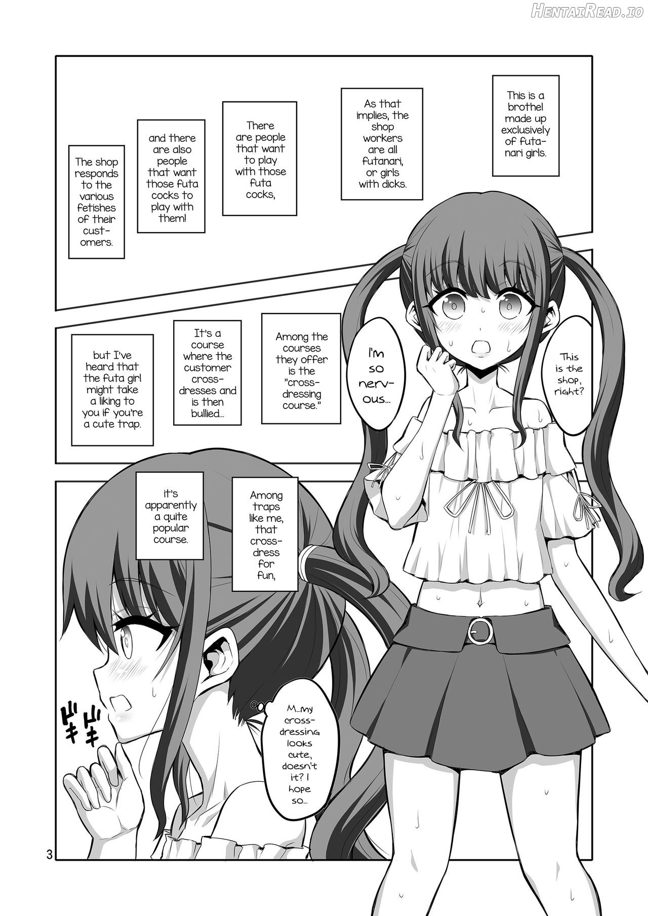 Futanari Onee-san Fuuzoku Gyaku Anal Choukyou Nikki Chapter 1 - page 2