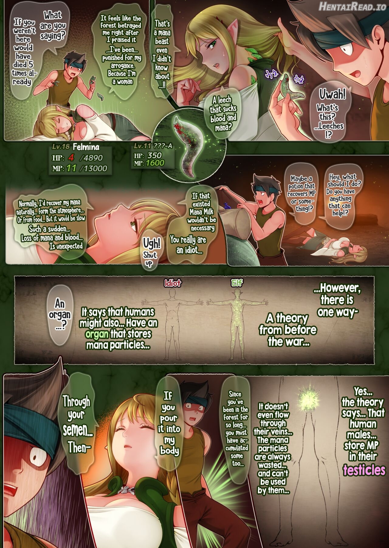 Fel to Mana no Mori -Taieki de Tairyoku Kaifuku sasetekureru Bakunyuu Healer Elf- Chapter 1 - page 19