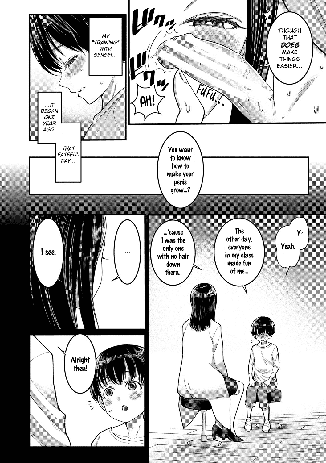 Shiori Sensei wa Ochinchin no Sodateya-san Chapter 1 - page 6