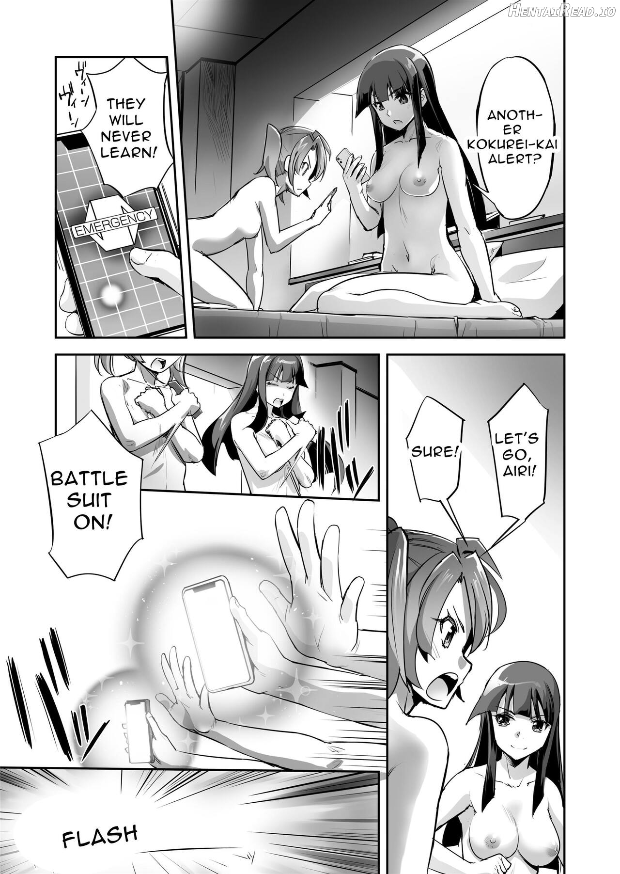 Enhyou Souki Twin Curely Yuri Heroine wa Otoko no Chinpo ni Haiboku suru Zenpen Chapter 1 - page 8