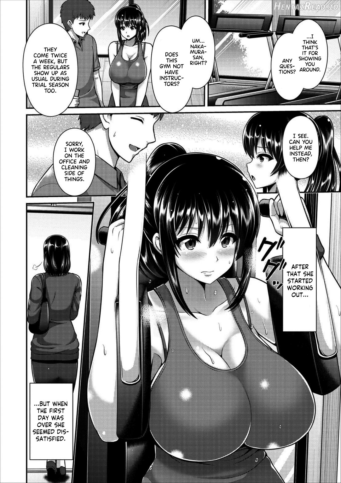 Taiken Sounyuu! Gym de Asedaku SEX! Chapter 1 - page 2