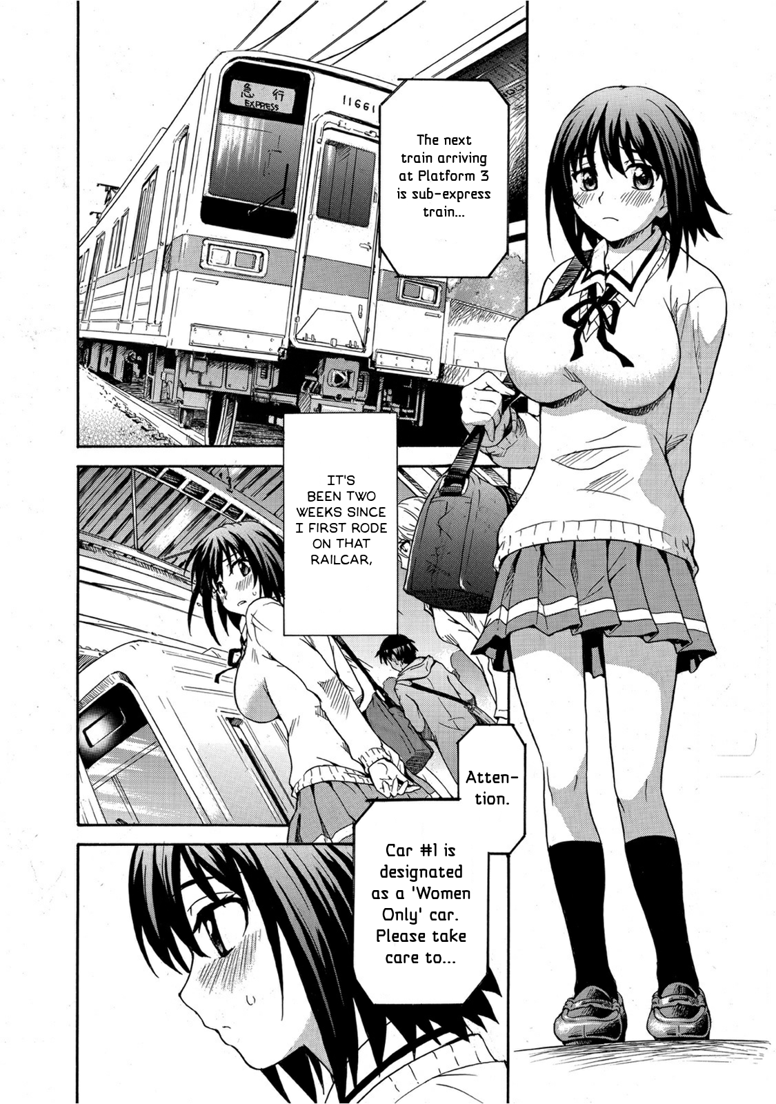 Mirarete Icchau ☆ Yuri Densha ~Josei Senyou Sharyou no Himegoto~ Chapter 1 - page 5