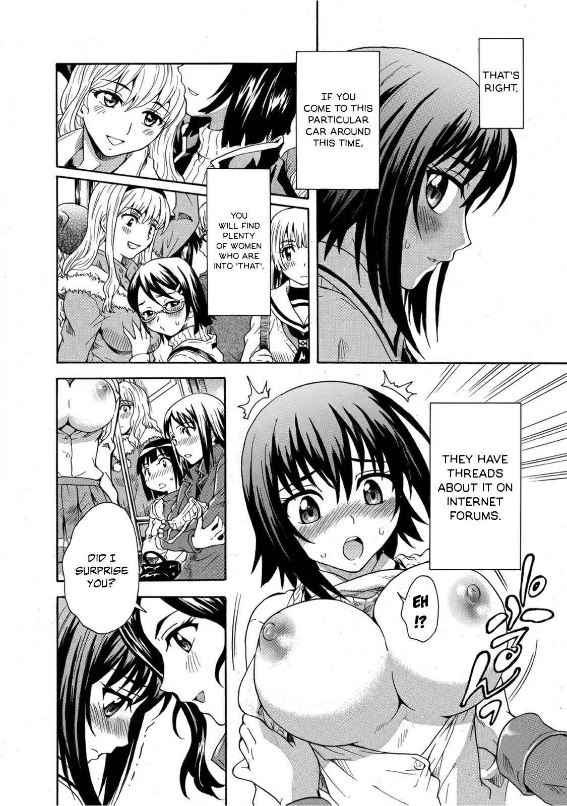 Mirarete Icchau ☆ Yuri Densha ~Josei Senyou Sharyou no Himegoto~ Chapter 1 - page 9