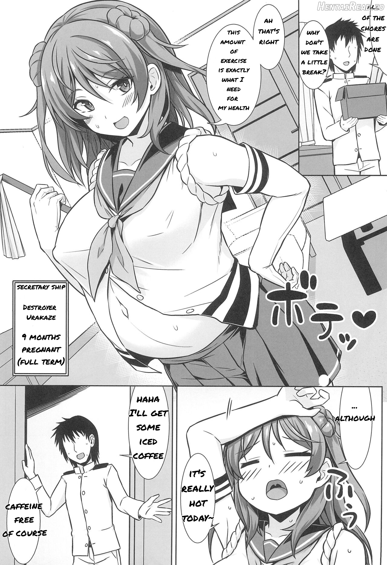 Urakaze-chan ga Ippai Bonyuu Ecchi Shite Shussan Shite kureru Hon - Decensored Chapter 1 - page 2