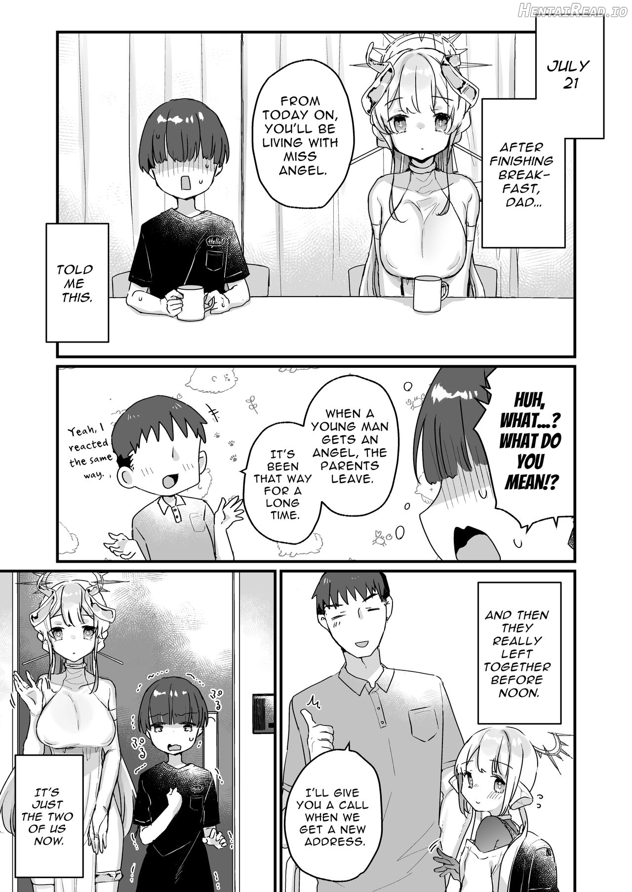 Onaho Ochishita Kikai Tenshi-sama to Boku no Natsuyasumi Chapter 1 - page 10