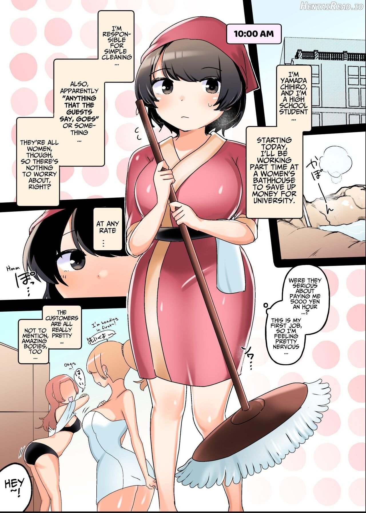 Yakeni jikyuu no takai jo furo seisou arubaito ~okyaku-sama no iu koto wa zettaidesu ♪~ Chapter 1 - page 2