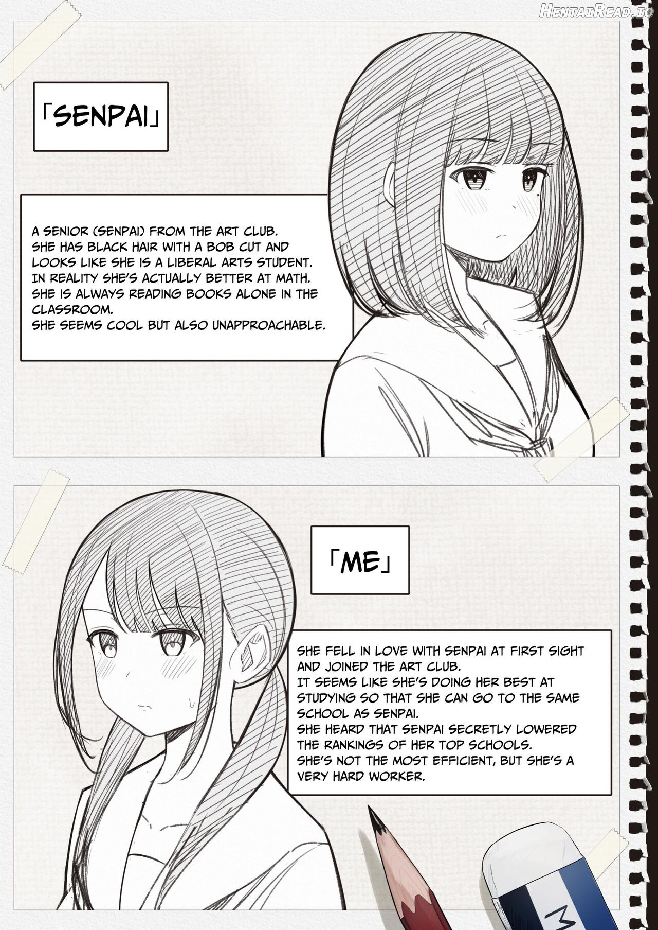 "Senpai" and "me" Chapter 1 - page 2