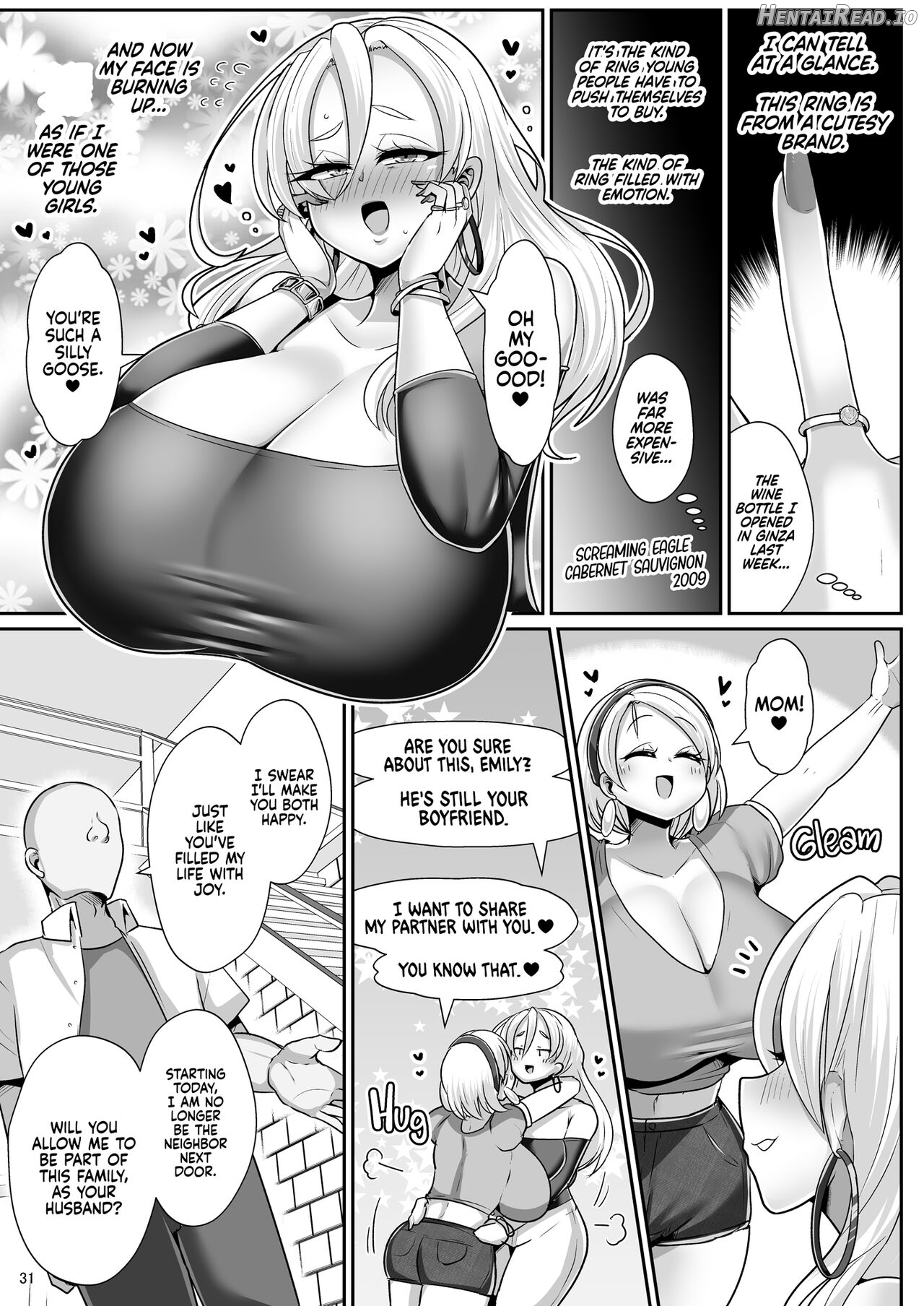 H Daisuki Kinpatsu Hakujin Bakunyuu Ryuugakusei ga Tonari no Heya ni Hikkoshite Kita!! 3 ~ Chapter 1 - page 33