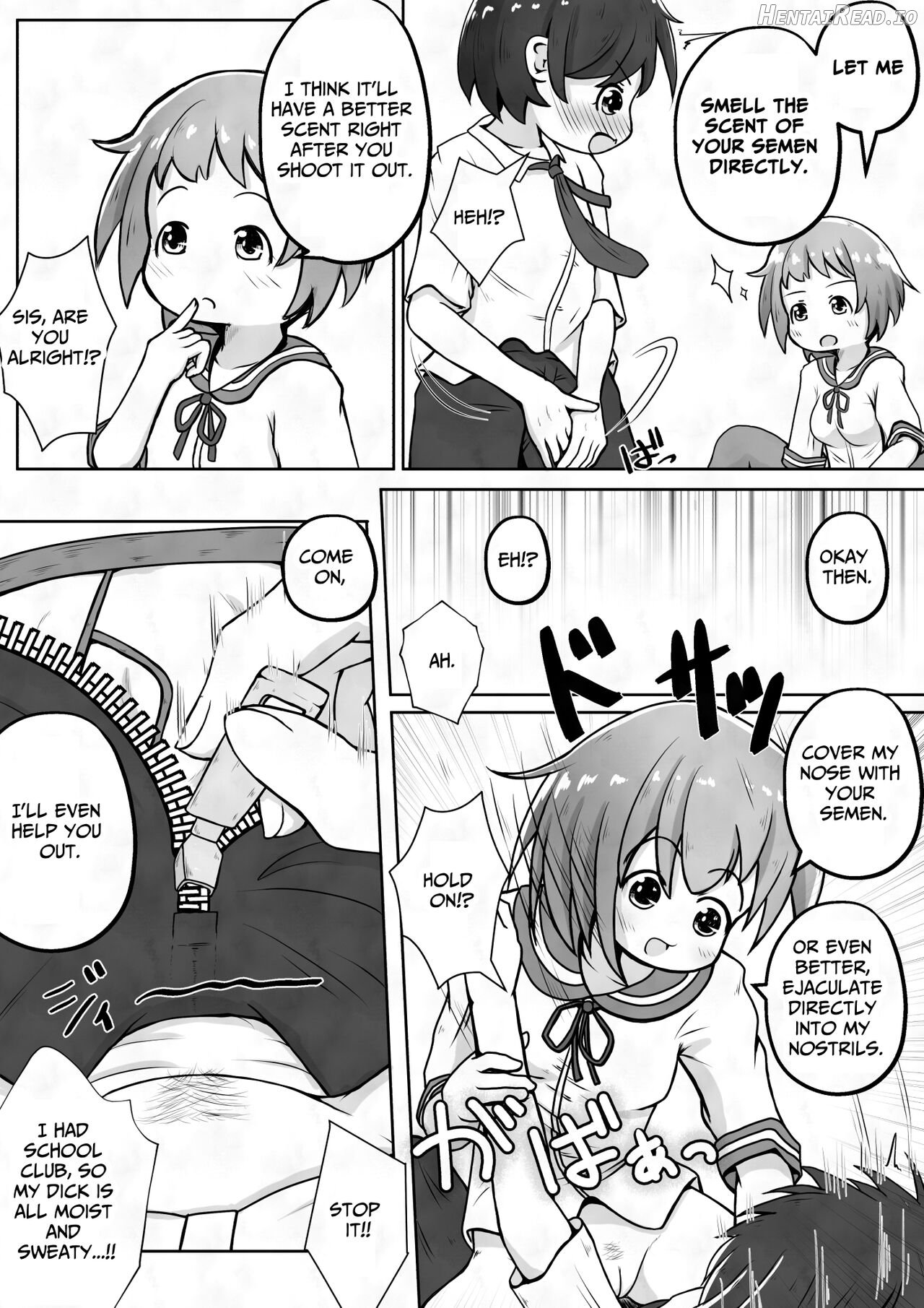 I want my sister to stop making me take off my pants without permission and masturbate with the smell of dirt! Chapter 1 - page 6