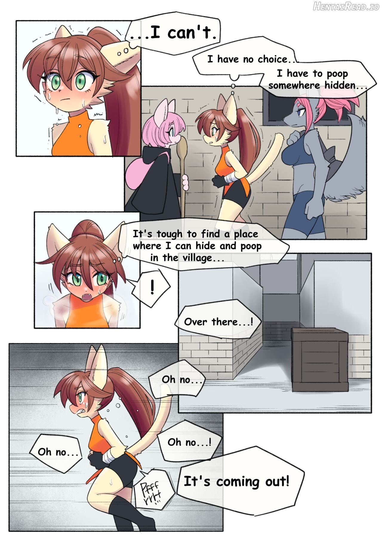 Waiting in Line While Holding her Poop Chapter 1 - page 9