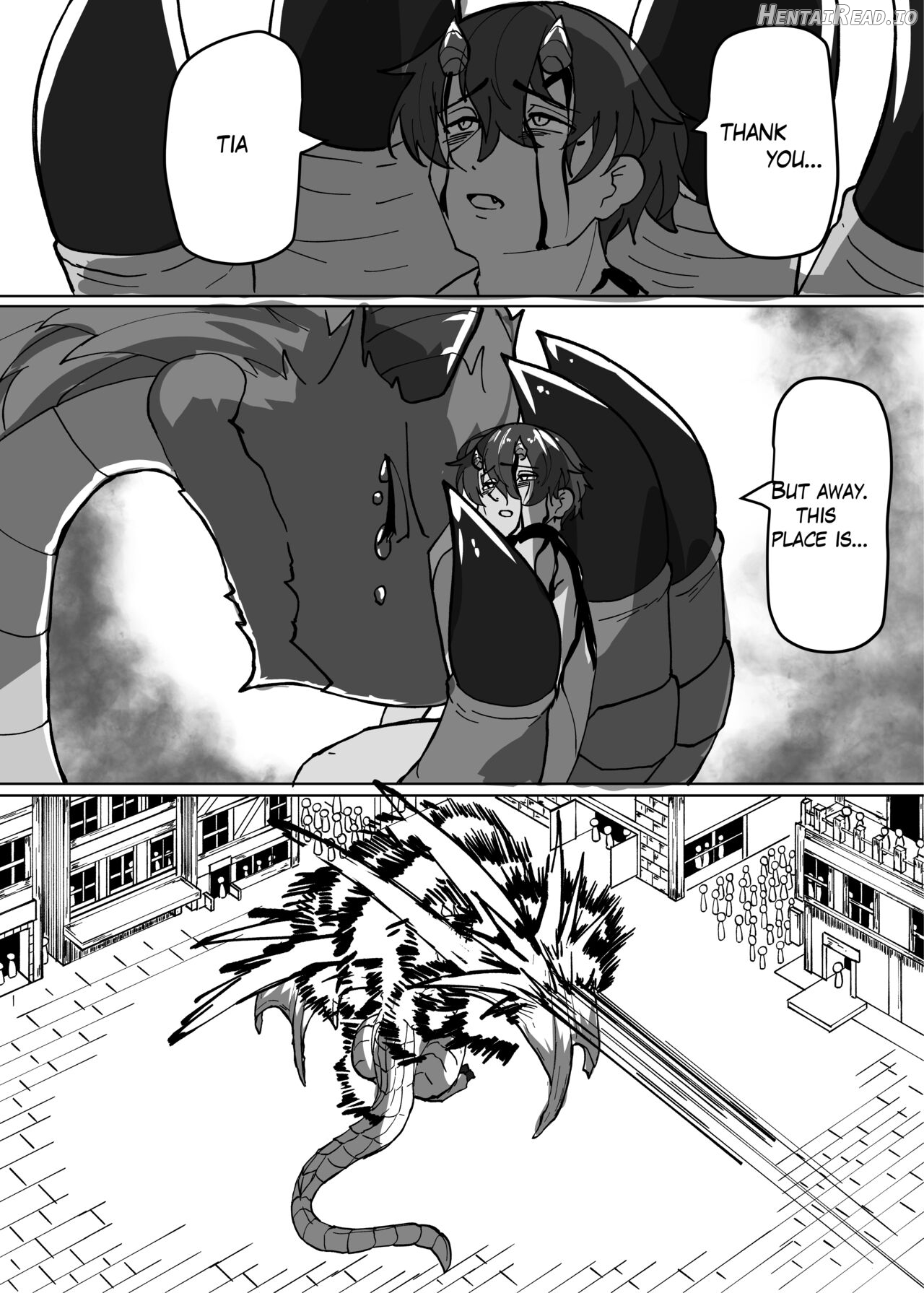 Because That Night Was The Happiest They've Ever Been - Persecuted Dragon Girl and an Assassin at His Limit Forget Human Speech and Have Beastly Sex Chapter 1 - page 19