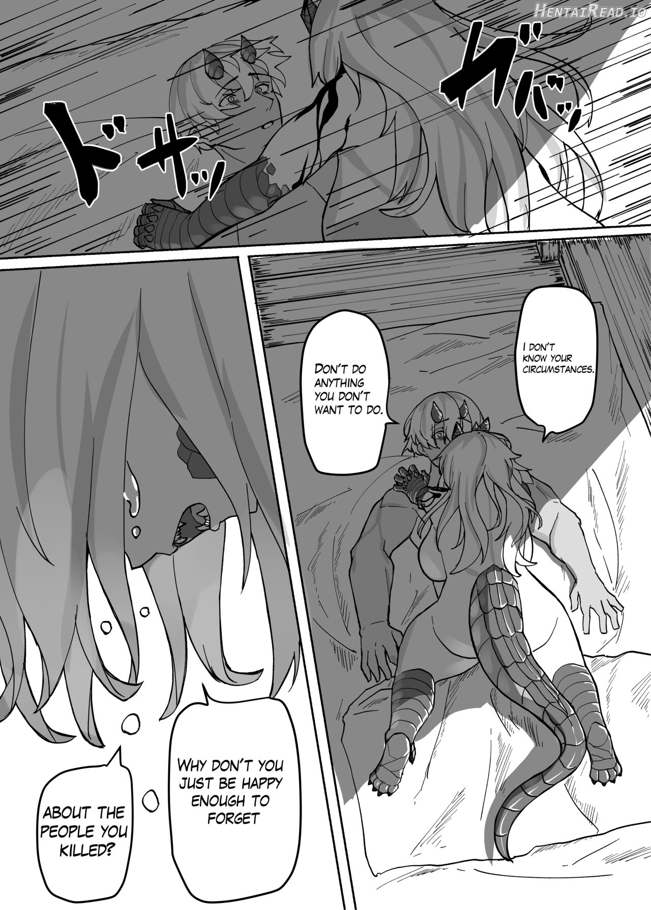 Because That Night Was The Happiest They've Ever Been - Persecuted Dragon Girl and an Assassin at His Limit Forget Human Speech and Have Beastly Sex Chapter 1 - page 25