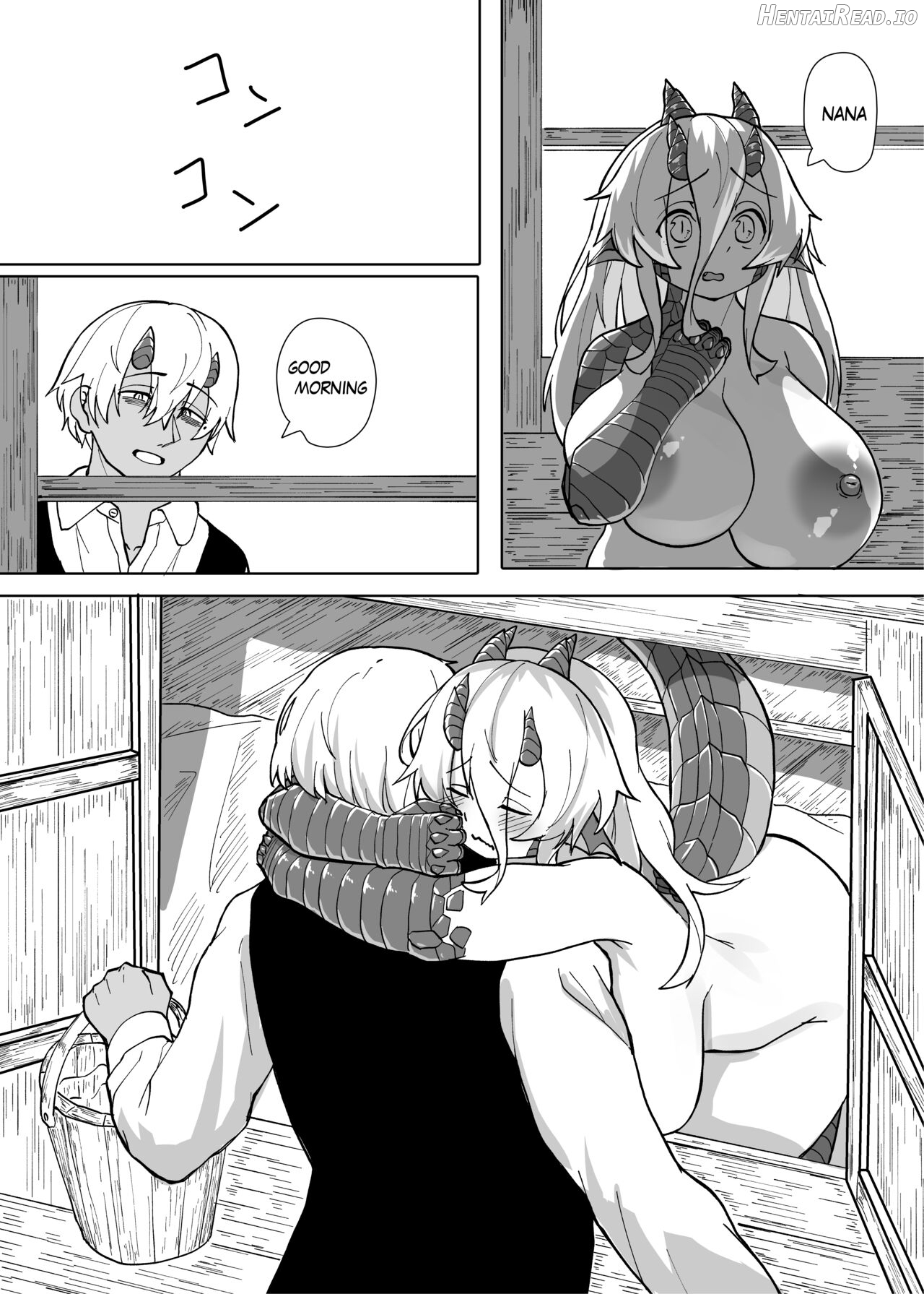 Because That Night Was The Happiest They've Ever Been - Persecuted Dragon Girl and an Assassin at His Limit Forget Human Speech and Have Beastly Sex Chapter 1 - page 79