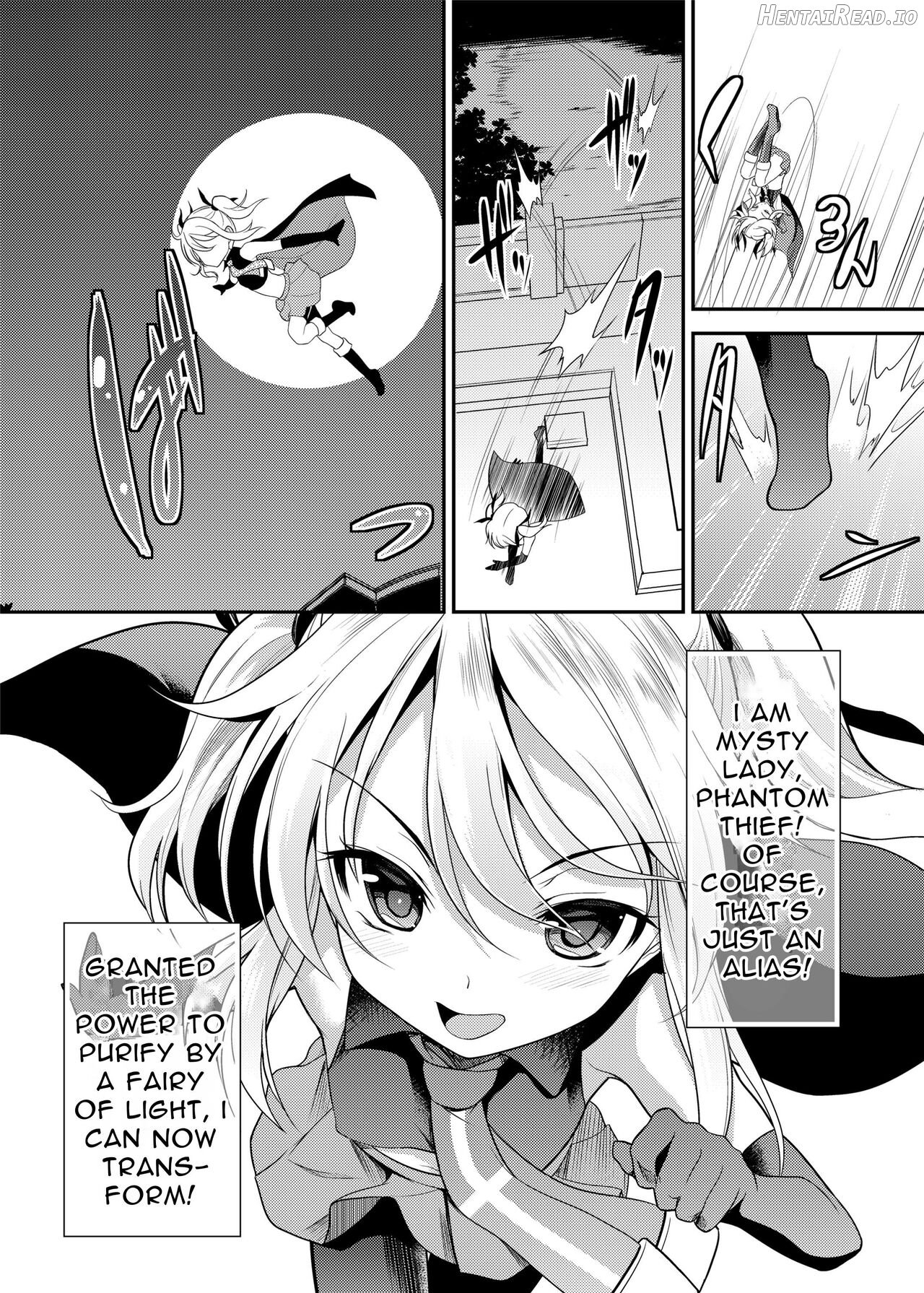 Kaitou Shoujo Mysty Lady ~Muku na Henshin Heroine wa Shokushu to Minshuu ni Otosareru~ Chapter 1 - page 4