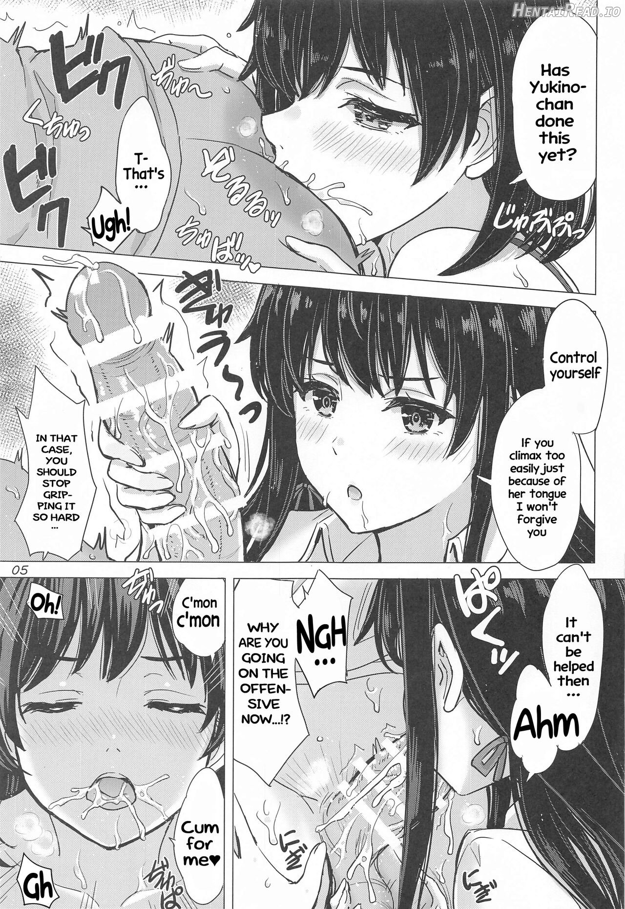 Miwakuteki ni Yukinoshita Shimai ga Rouraku Shite Kuru. - The Yukinoshita sisters continue to have sex with hachiman. Chapter 1 - page 4