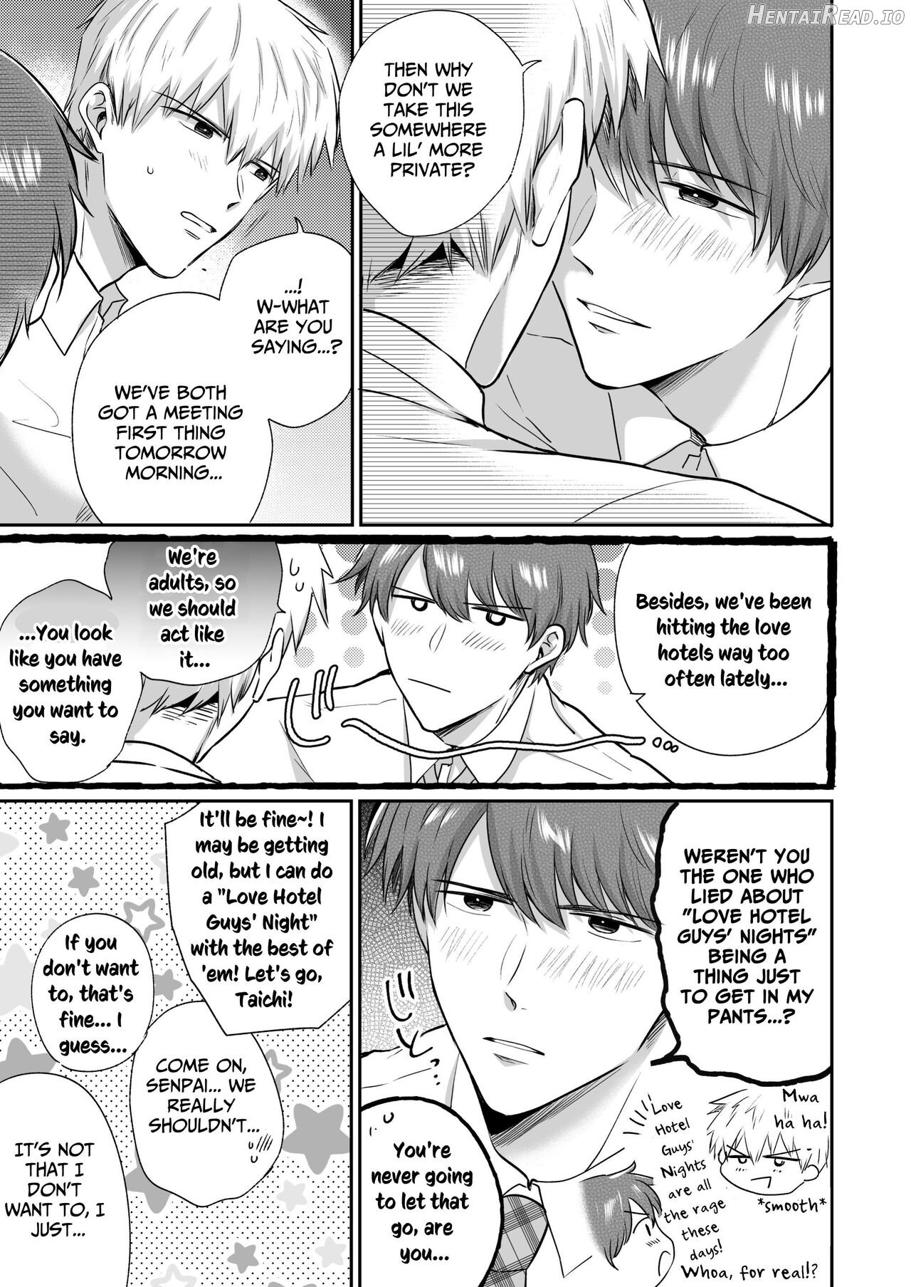 Office Worker's Love Hotel 3 Guys' Night EROS ~Senpai, can we do it Raw~ Chapter 1 - page 10