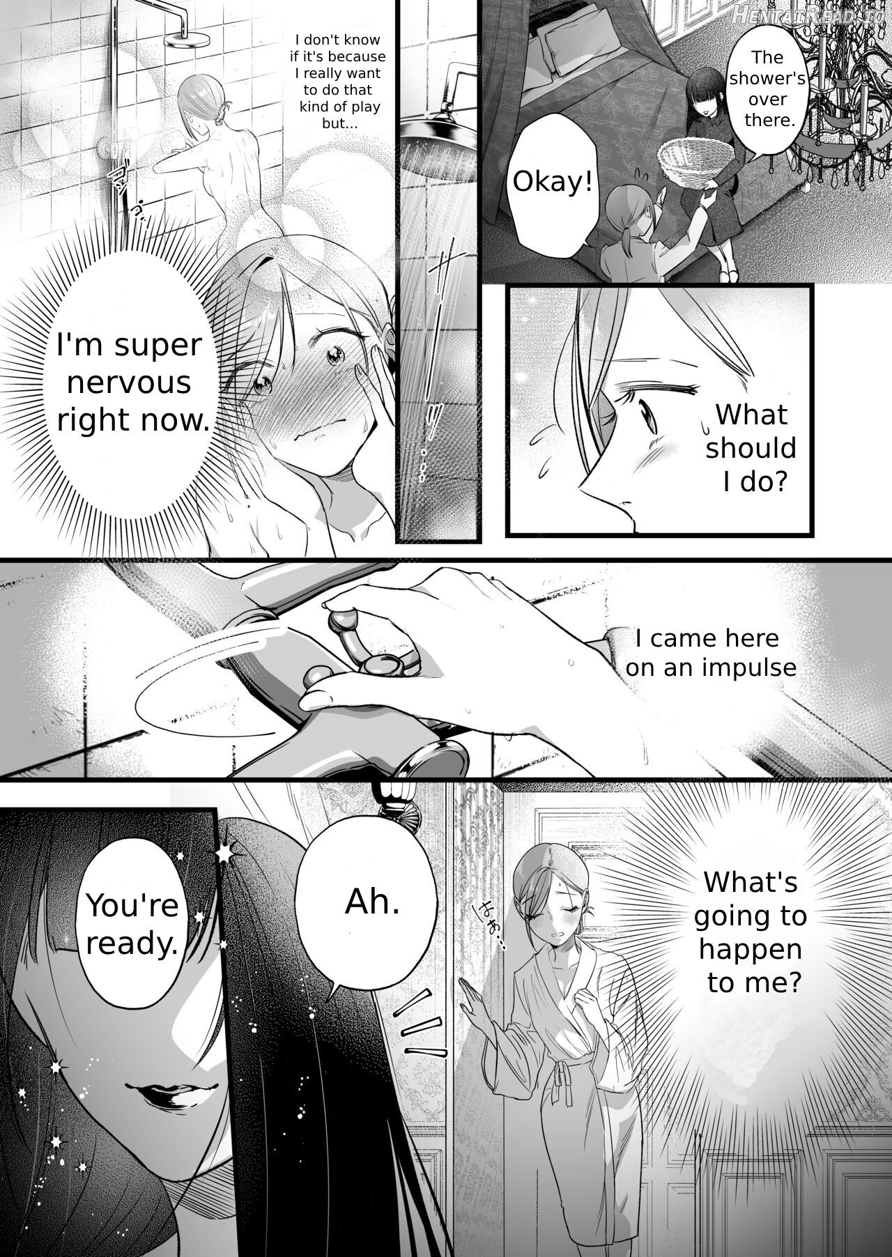 A story about a tired woman being beaten by an erotic woman. Chapter 1 - page 22