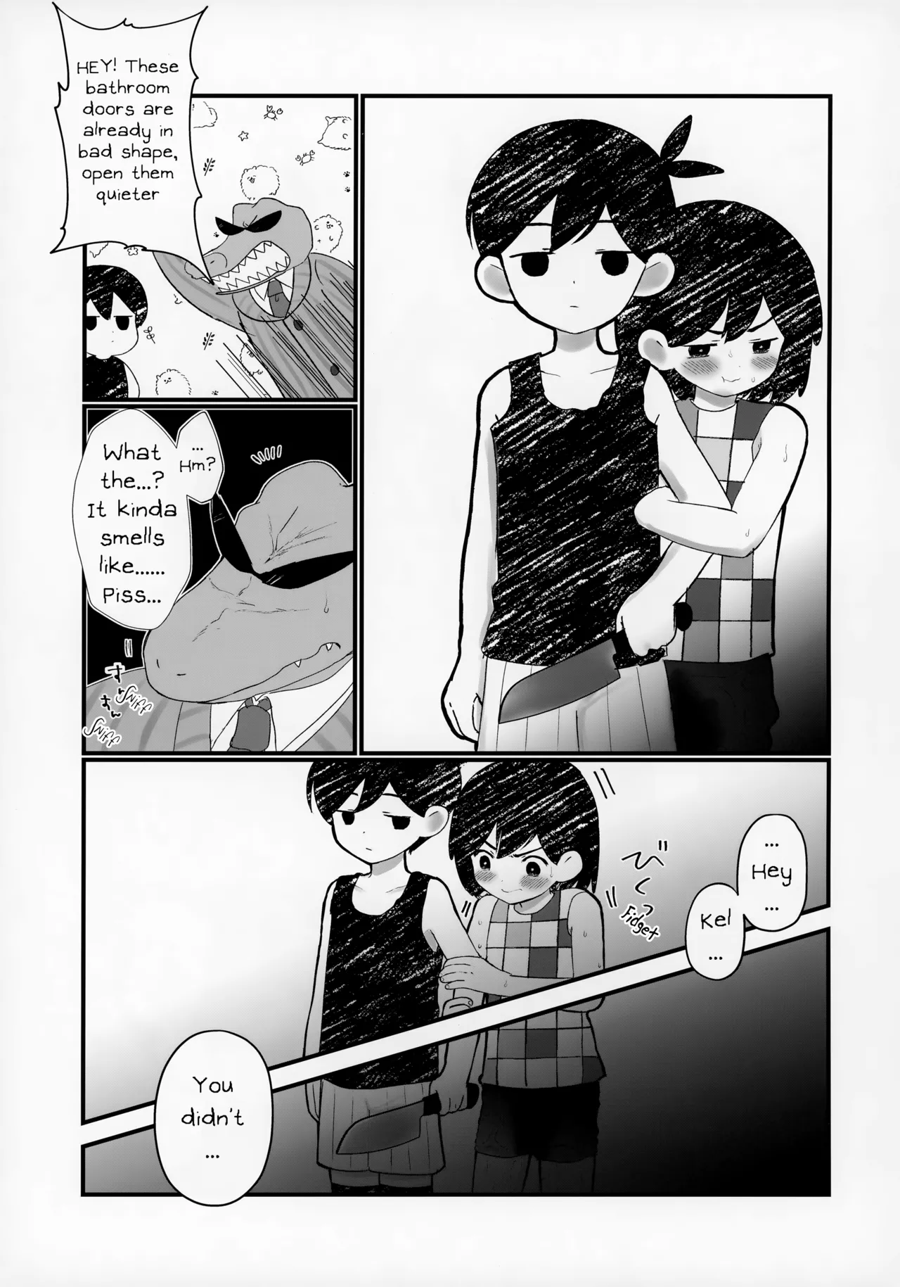 I wet myself so Omori helped me clean up Chapter 1 - page 4