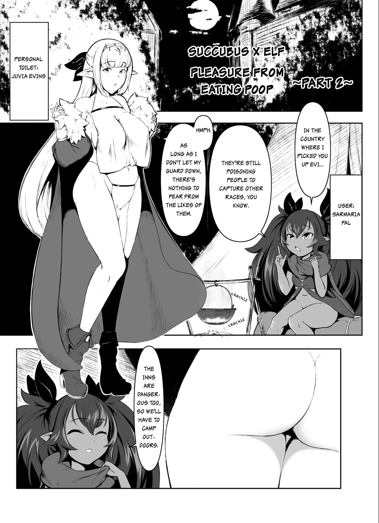 Succubus x Elf: Pleasure from Eating Poop Chapter 2 - page 1