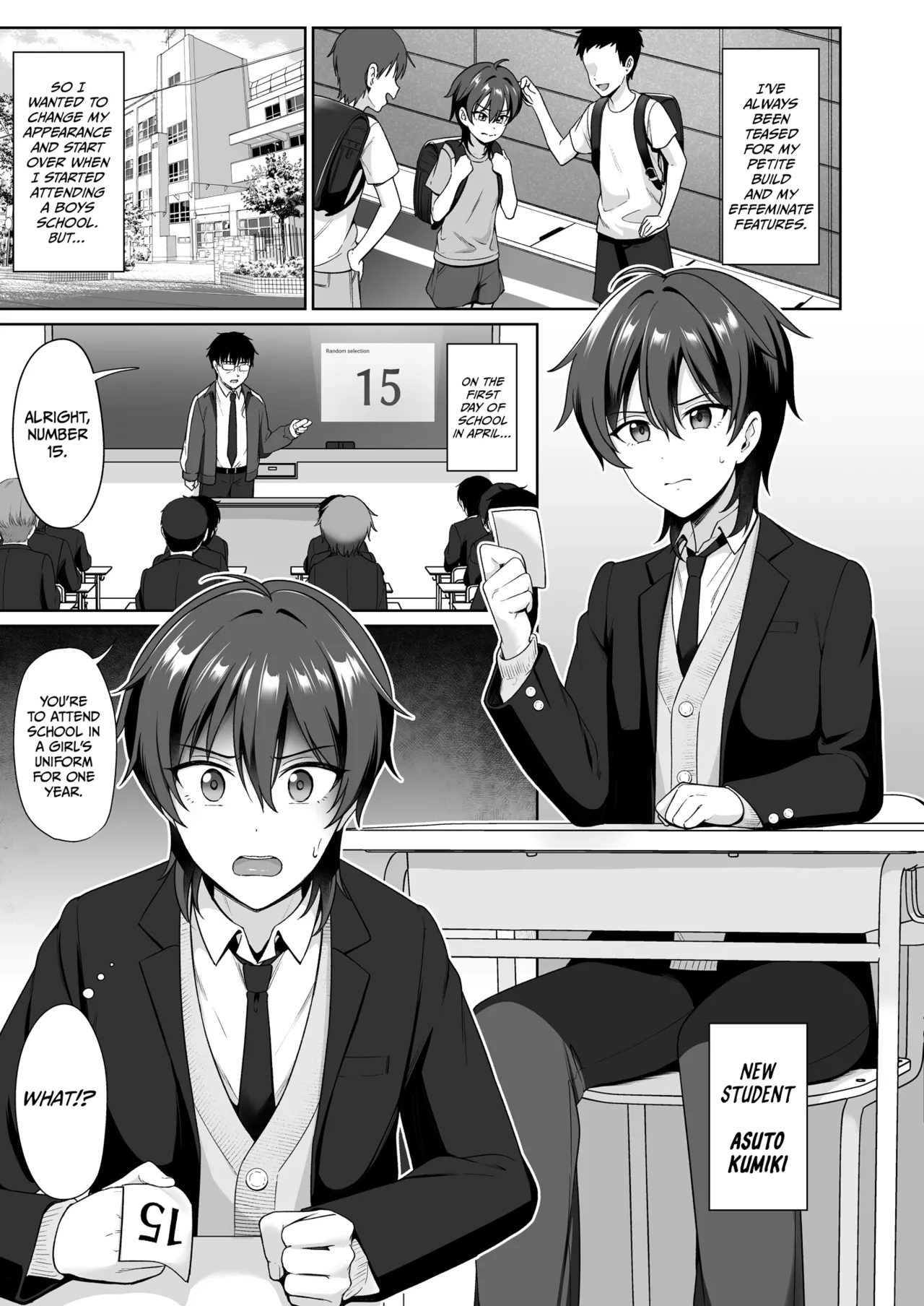 Crossdressing in a Boys School 1 Chapter 1 - page 3