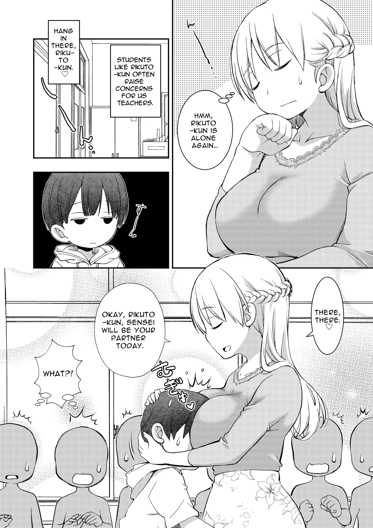 I didn't end up in a pair with anyone, so instead had sex training with my kind teacher Chapter 1 - page 4