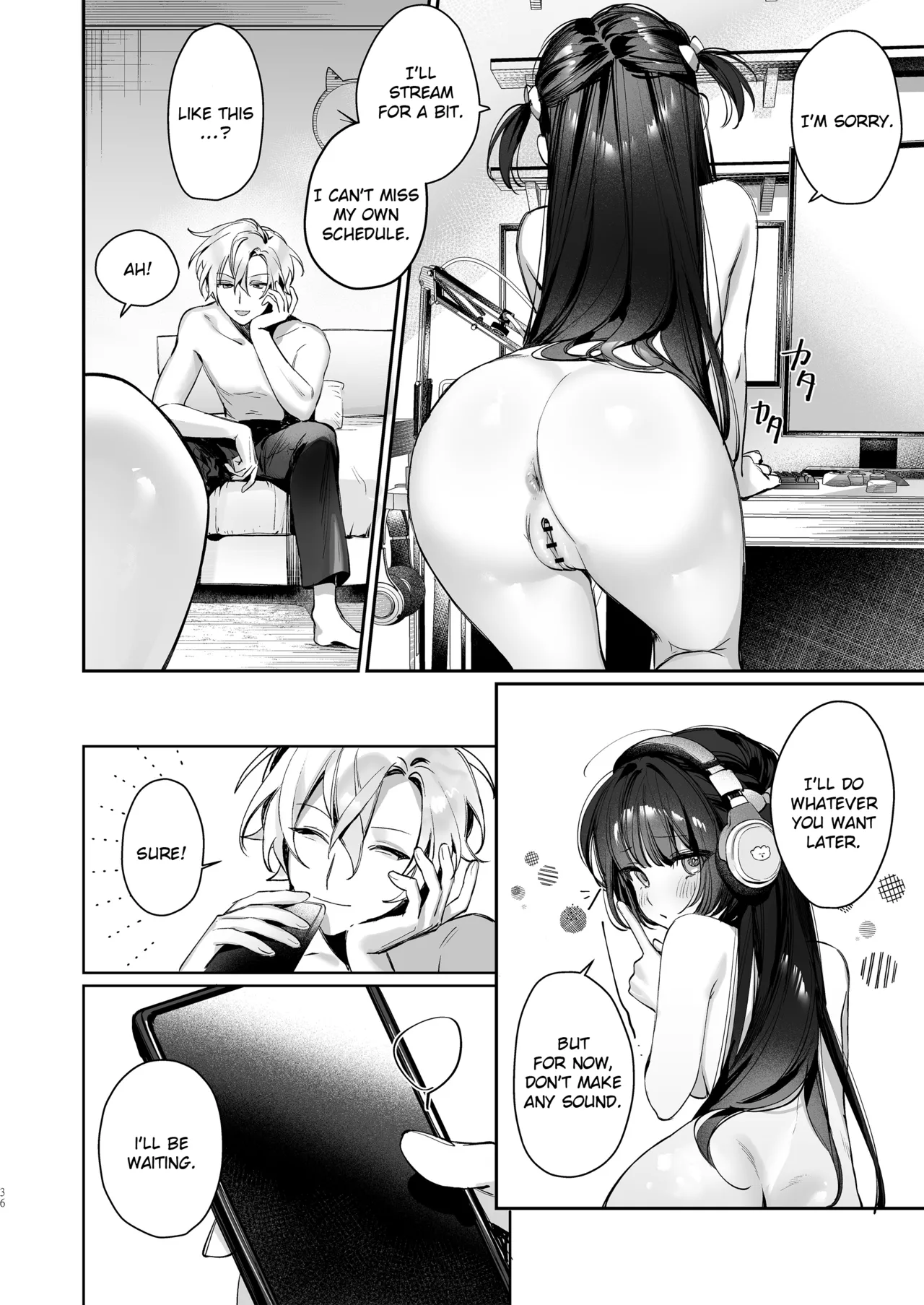 Vtuber na Kanojo, Zecchou Ecchi Nama Haishin Chapter 1 - page 36