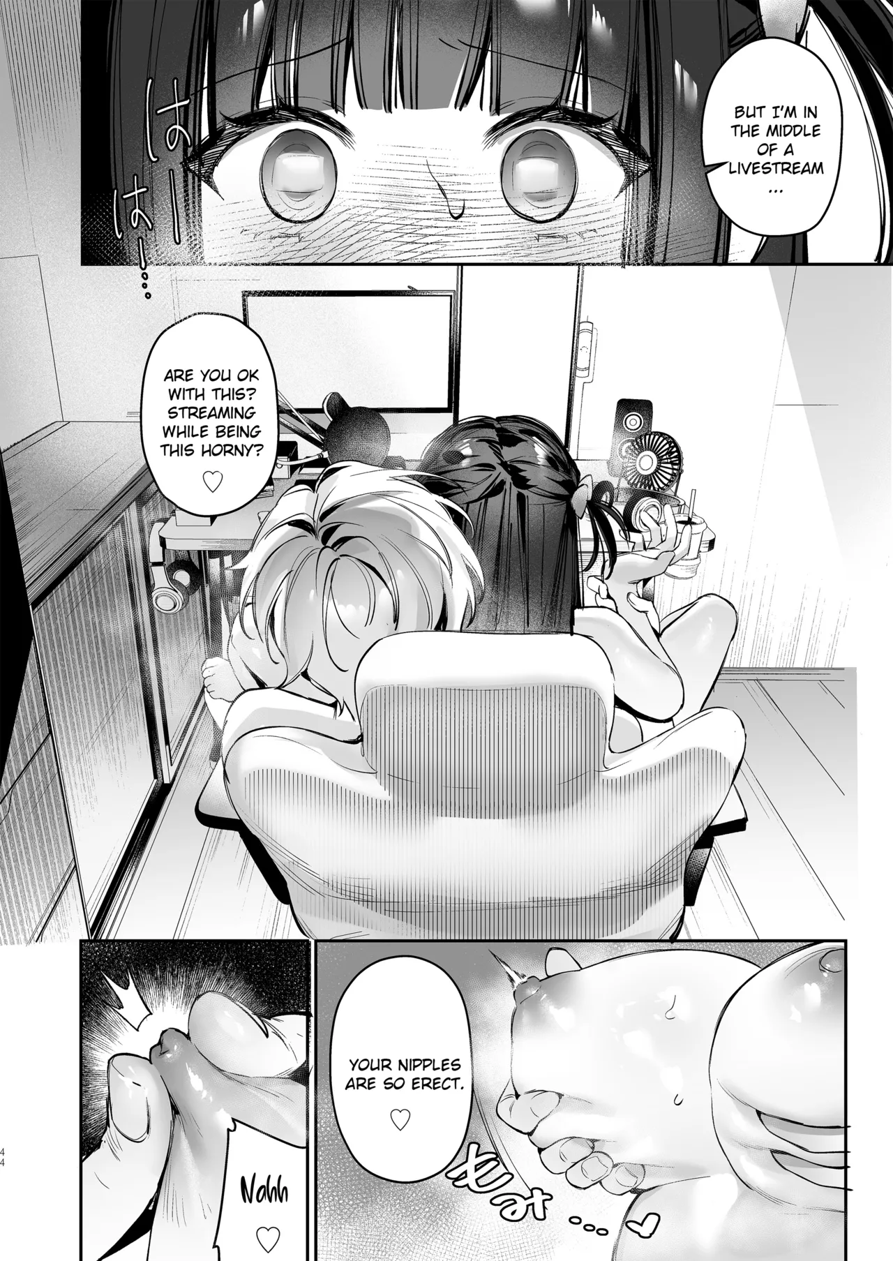 Vtuber na Kanojo, Zecchou Ecchi Nama Haishin Chapter 1 - page 44