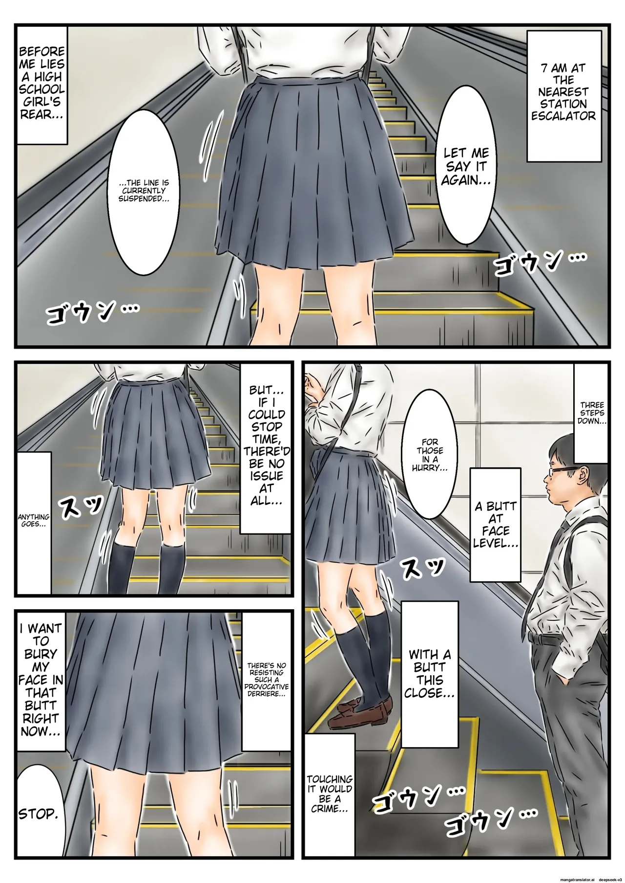 Jikan Teishi: Toukou-chuu no Joshikousei-tachi de Kyou no Unsei o Uranaimasu Chapter 1 - page 2