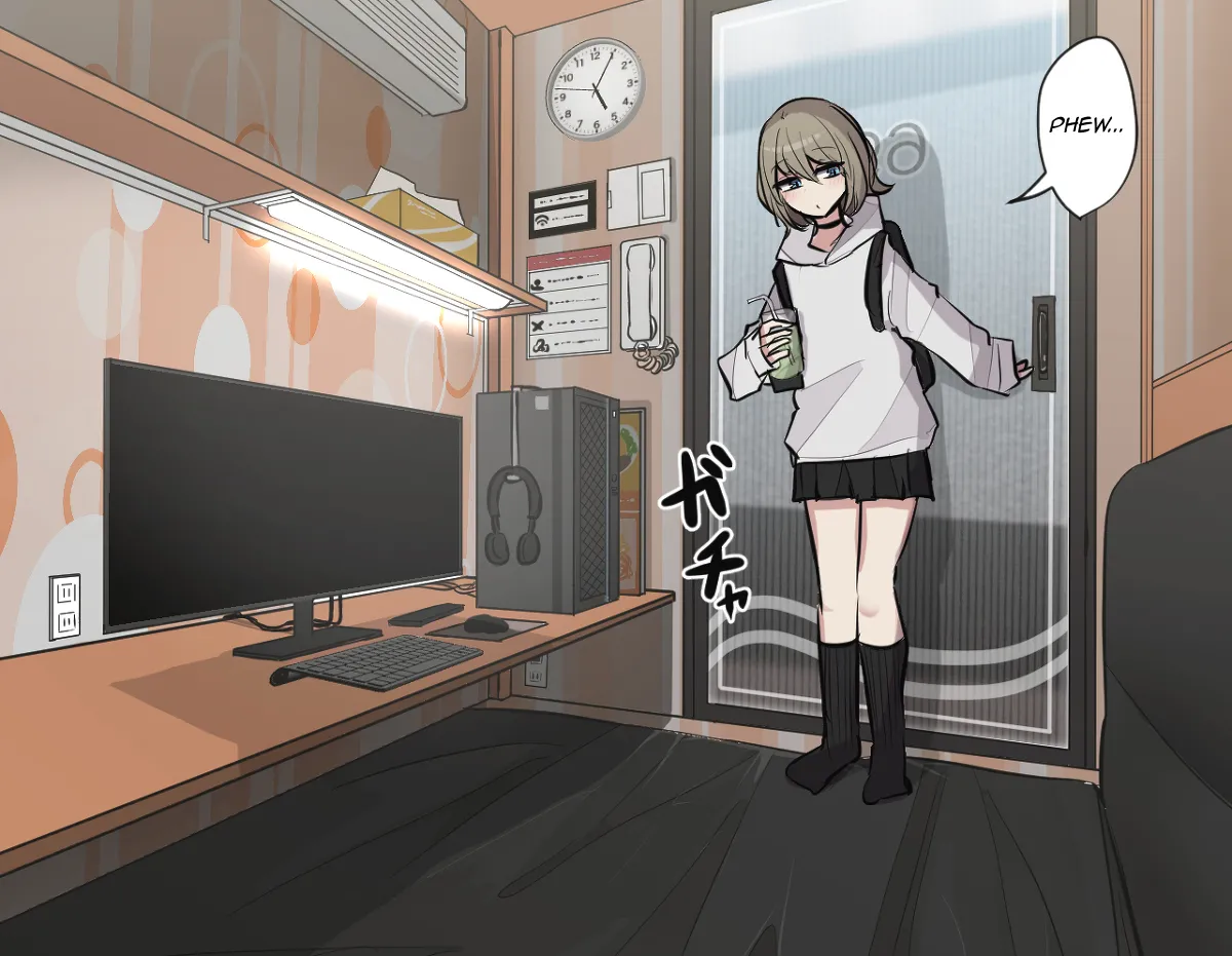 Best Friend-Chan Masturbating in an Internet Cafe Chapter 1 - page 1