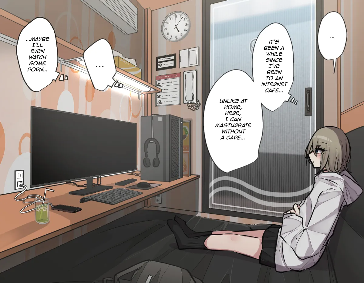 Best Friend-Chan Masturbating in an Internet Cafe Chapter 1 - page 2