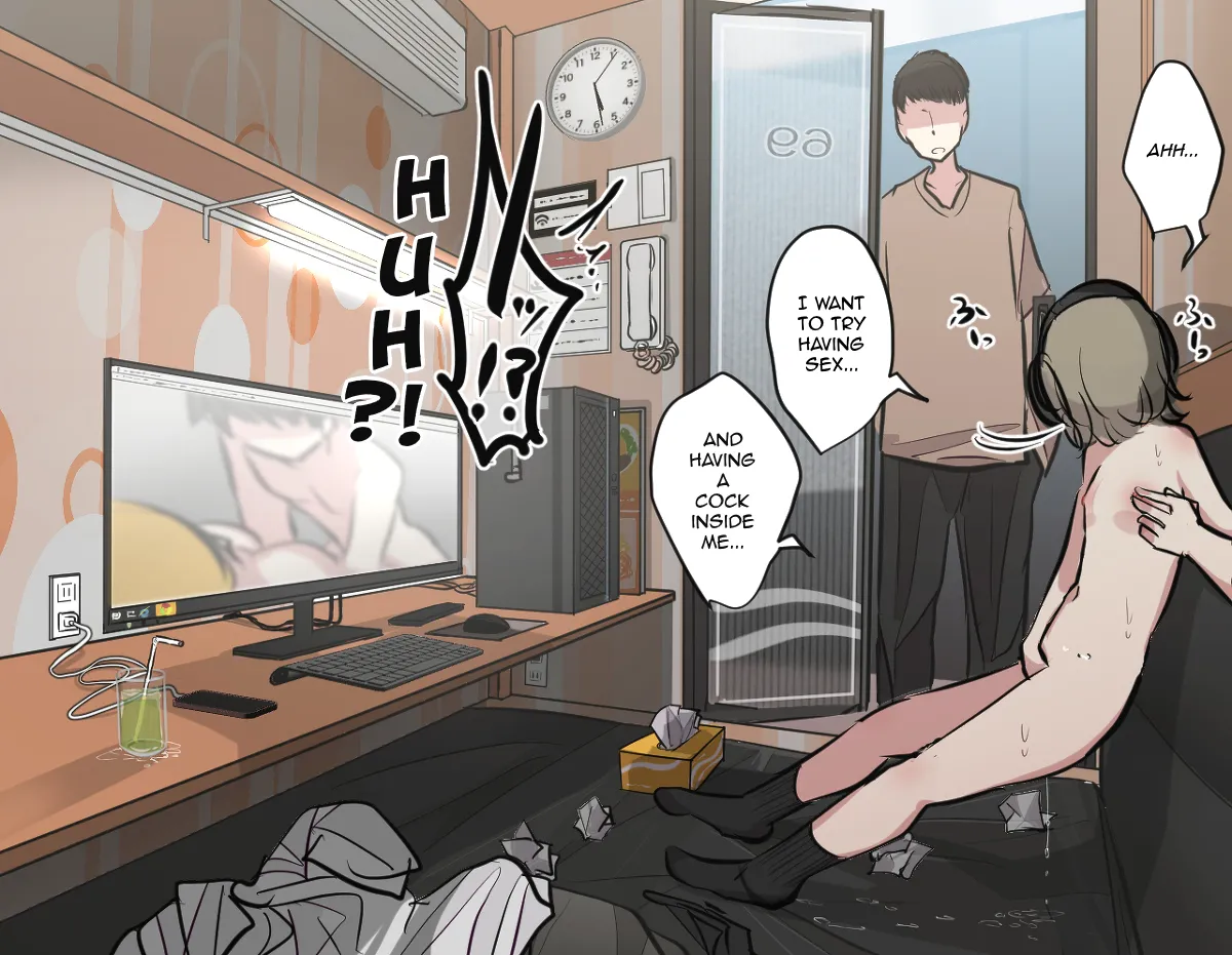 Best Friend-Chan Masturbating in an Internet Cafe Chapter 1 - page 8