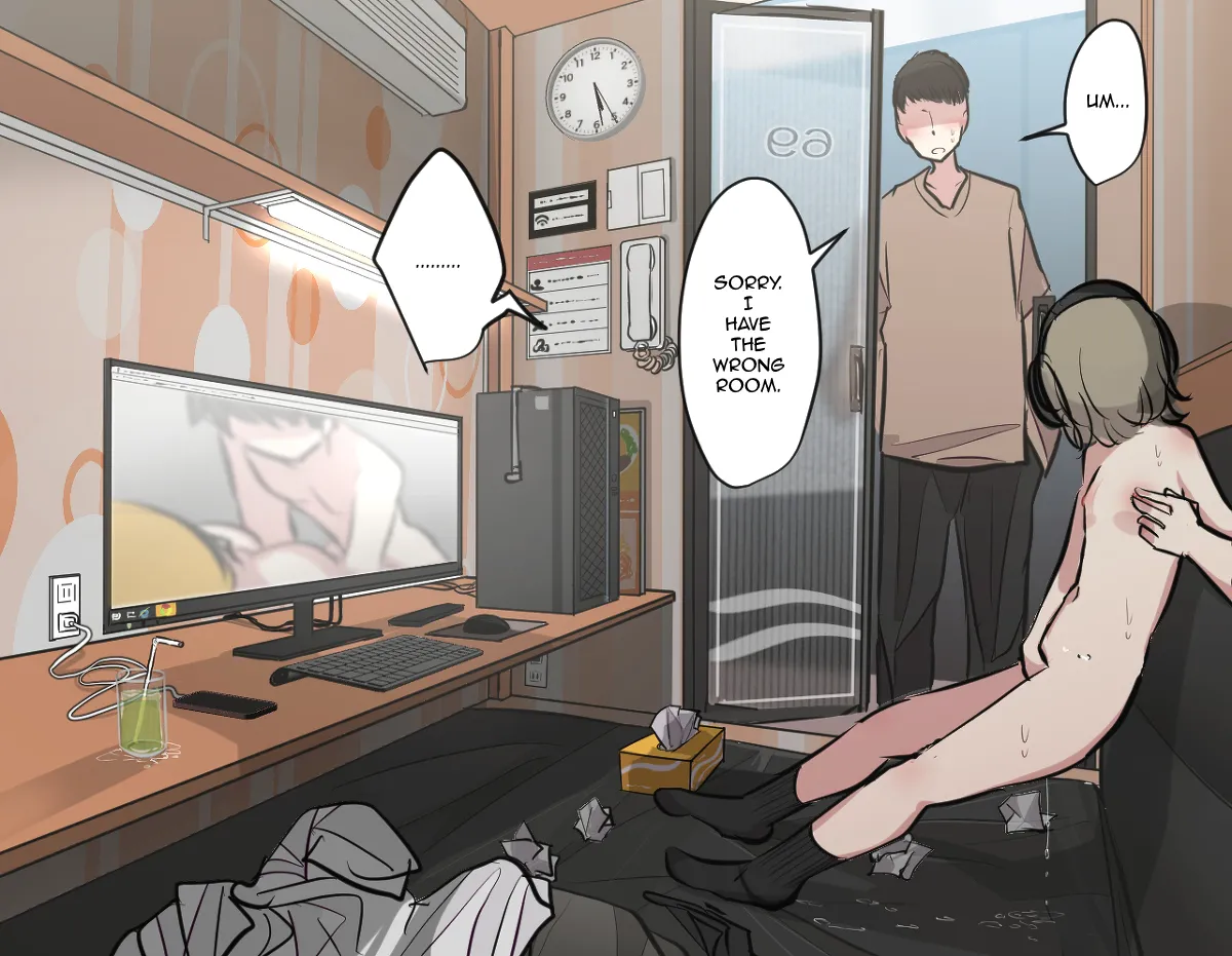 Best Friend-Chan Masturbating in an Internet Cafe Chapter 1 - page 9