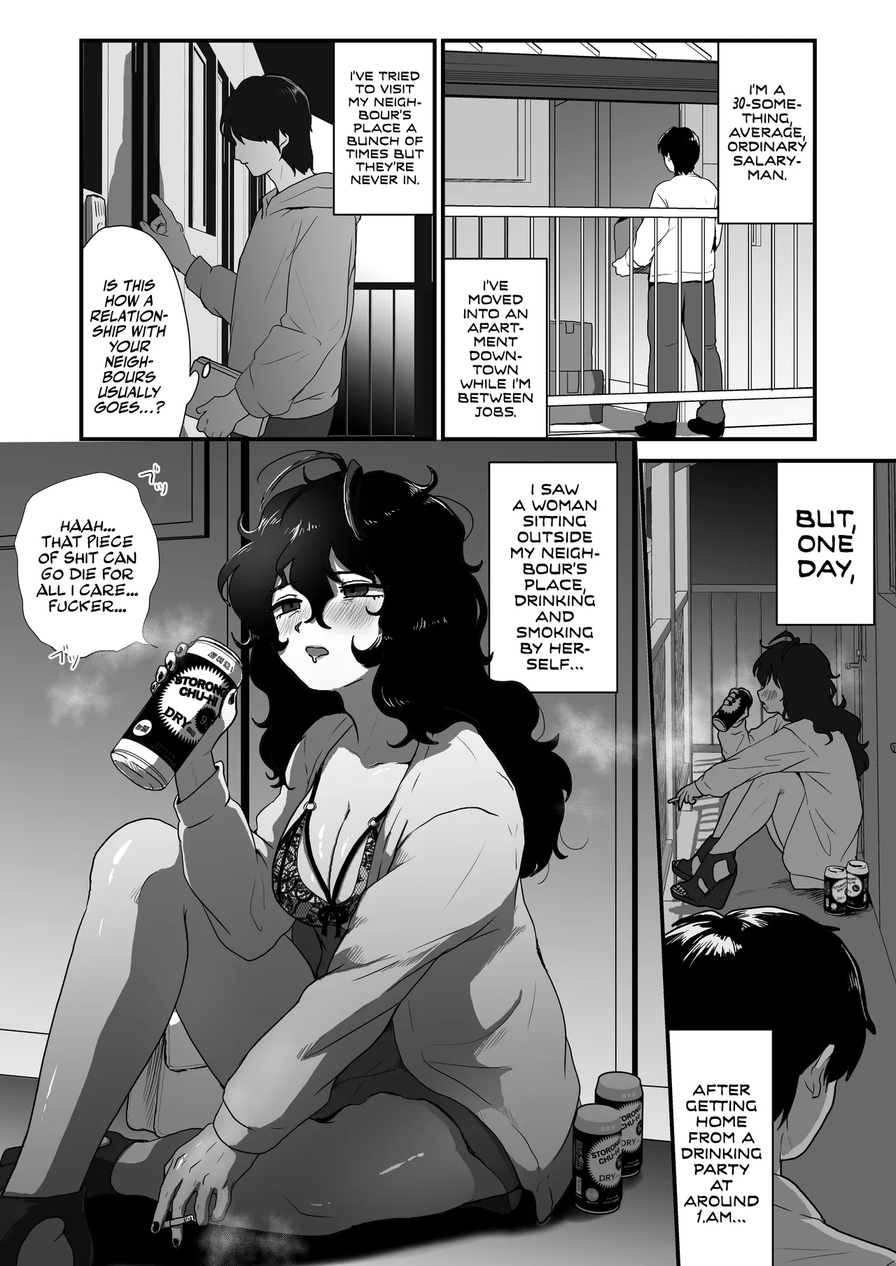 My Next Door Neighbor Is A Gloomy 40-something Newhalf.... Chapter 1 - page 3