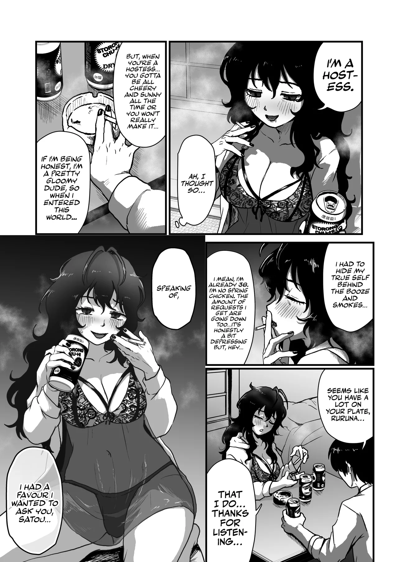 My Next Door Neighbor Is A Gloomy 40-something Newhalf.... Chapter 1 - page 8