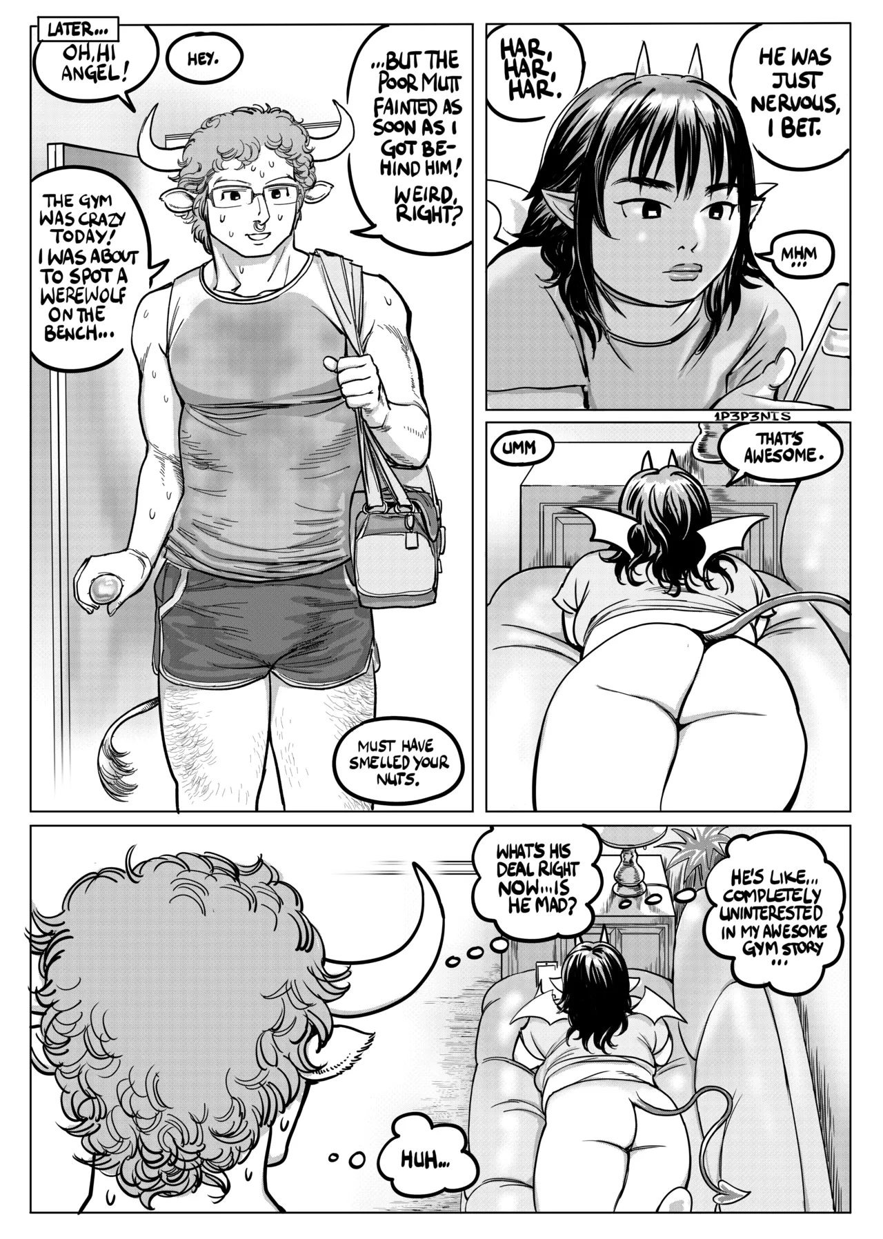 Angel and Hoagie in: FUCK ME, I DON'T CARE! Chapter 1 - page 8