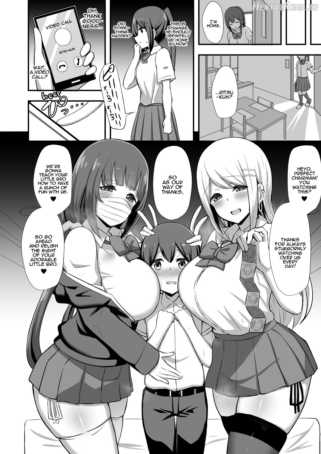 Fuuki no Haiboku -Dosukebe JK Gal Combi no Otouto Netori Chapter 1 - page 7