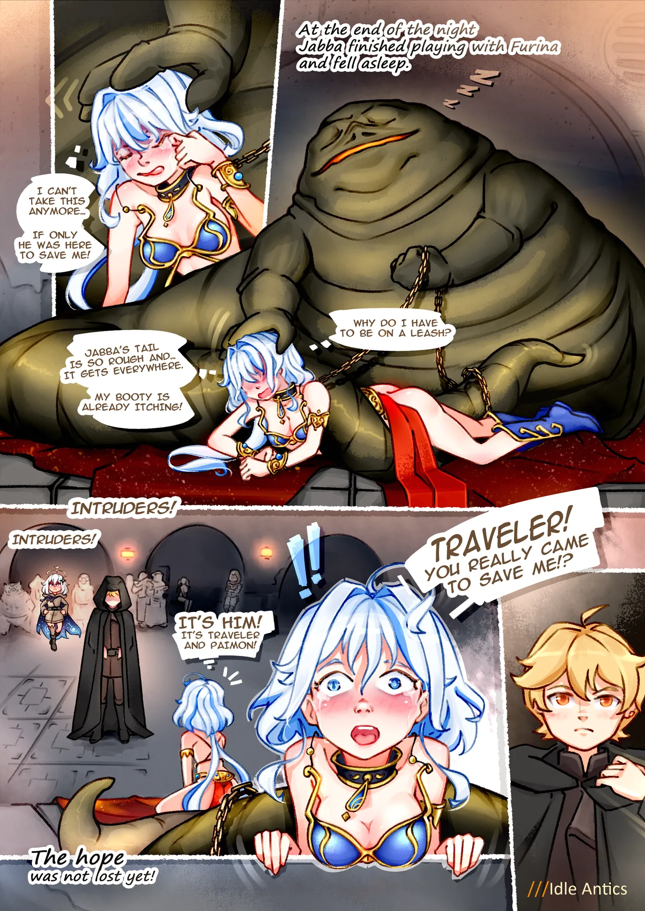 Furina's Fiasco in THE JABBA'S LAIR Part 1 Actress turned Slave! Chapter 1 - page 3