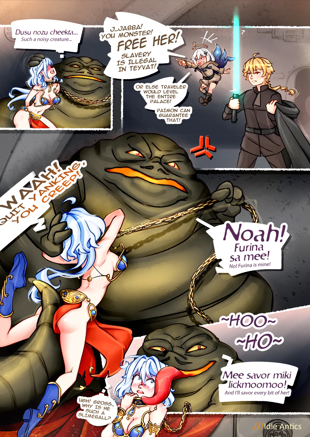 Furina's Fiasco in THE JABBA'S LAIR Part 1 Actress turned Slave! Chapter 1 - page 4