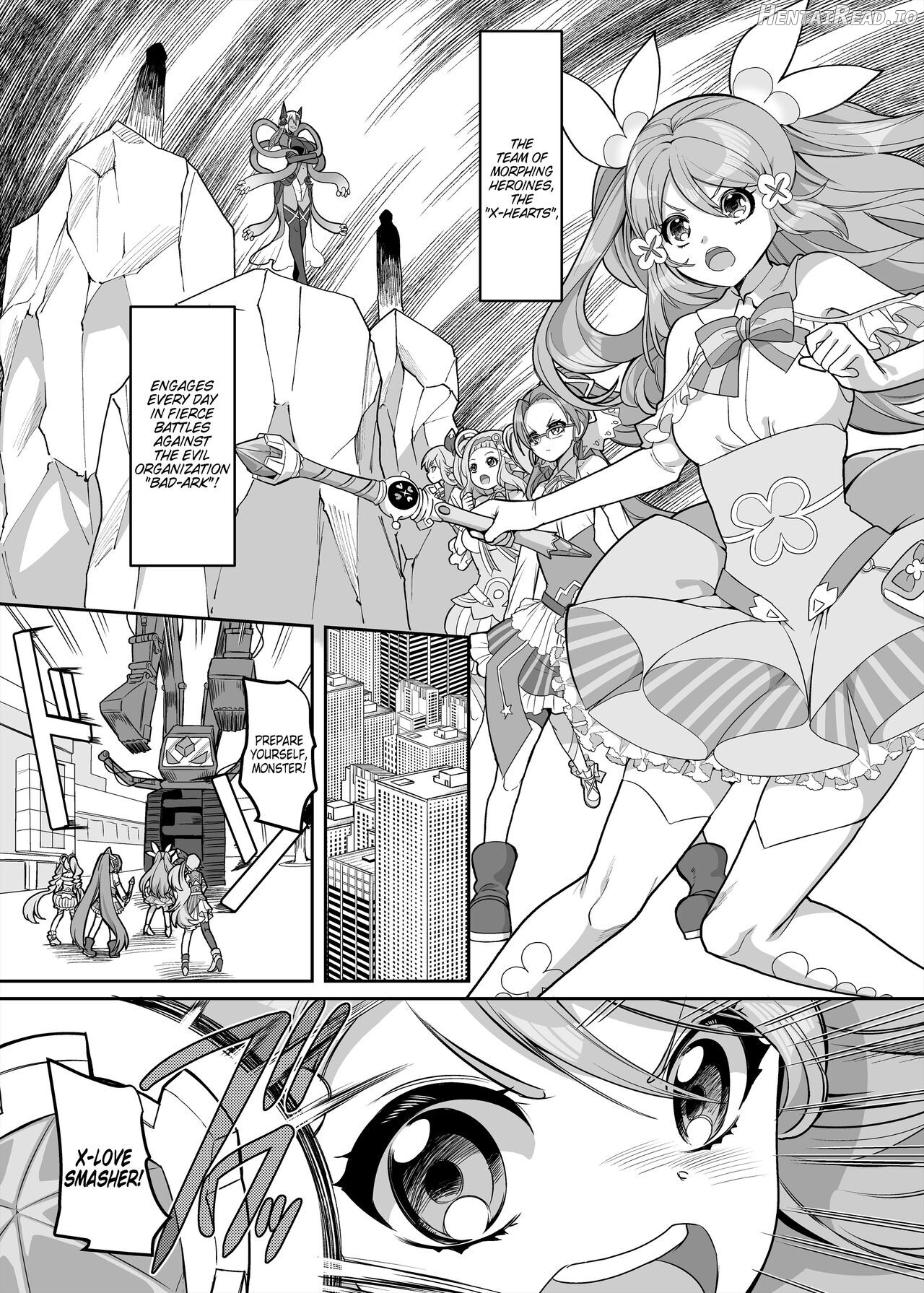 Henshin Heroine Team no Zunouha de Majime de Hinnyuu no Blue The Smart, Diligent and Flat-Chested Blue from the Team of Morphing Heroines Chapter 1 - page 2