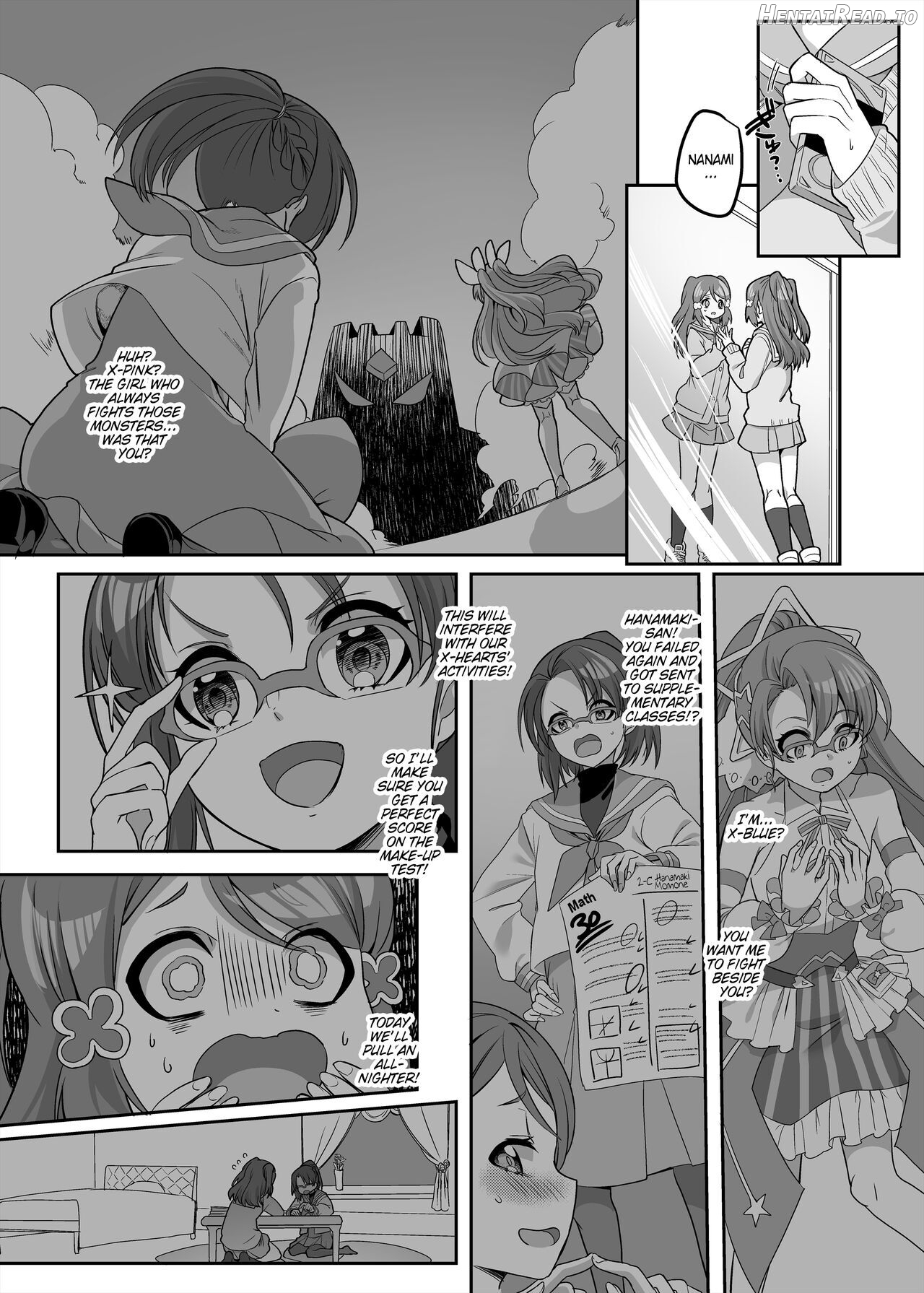 Henshin Heroine Team no Zunouha de Majime de Hinnyuu no Blue The Smart, Diligent and Flat-Chested Blue from the Team of Morphing Heroines Chapter 1 - page 38