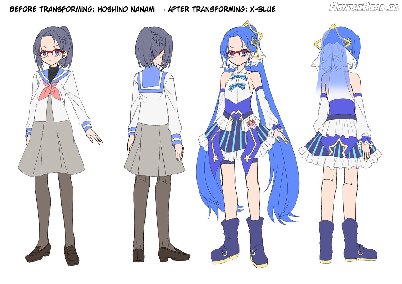 Henshin Heroine Team no Zunouha de Majime de Hinnyuu no Blue The Smart, Diligent and Flat-Chested Blue from the Team of Morphing Heroines Chapter 1 - page 64